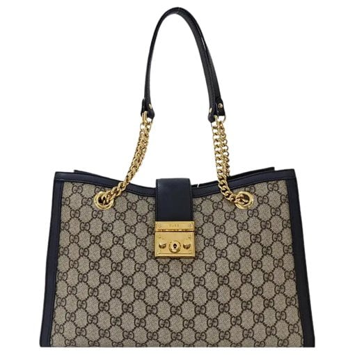 Padlock leather handbag