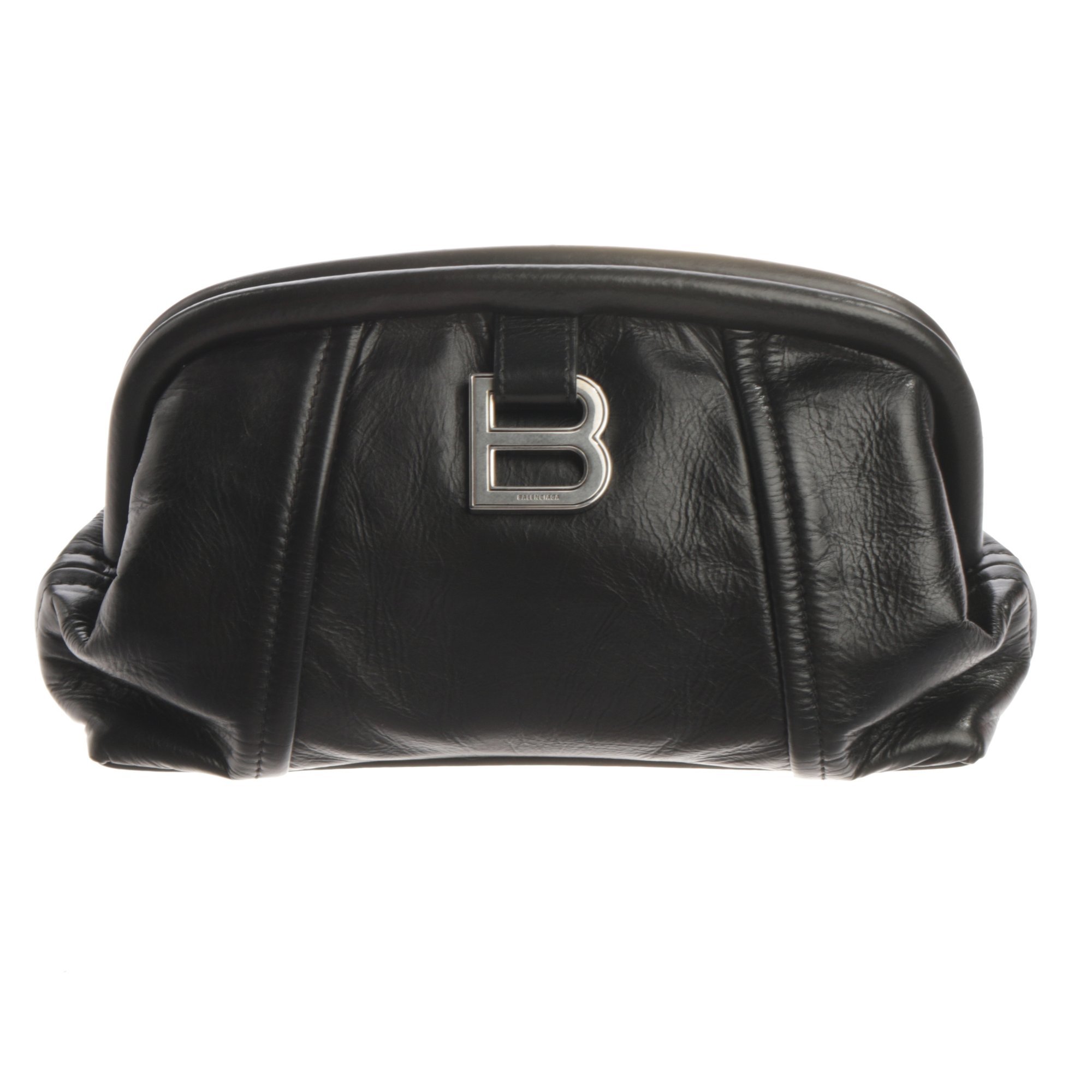 Leather clutch bag