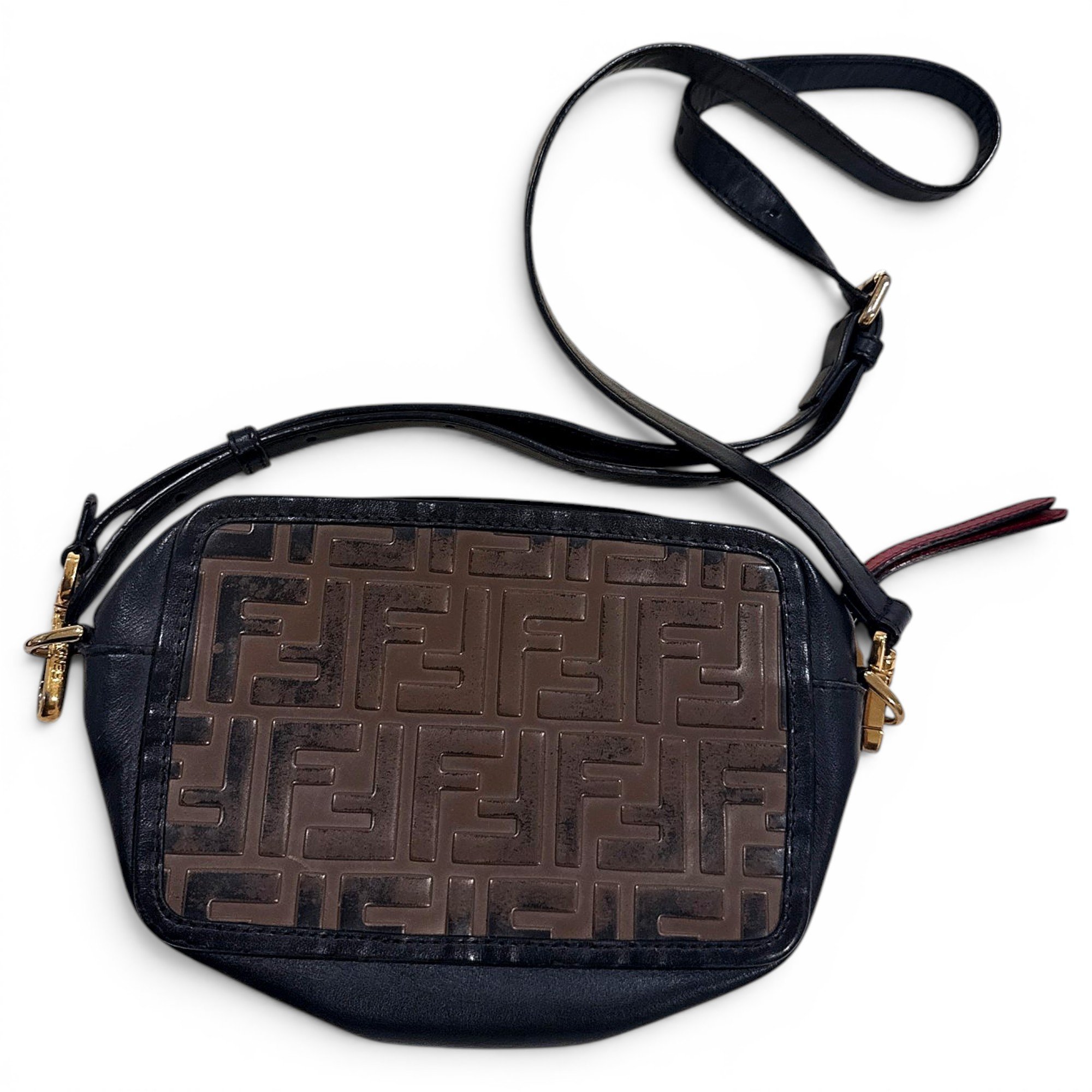 Camera case leather crossbody bag