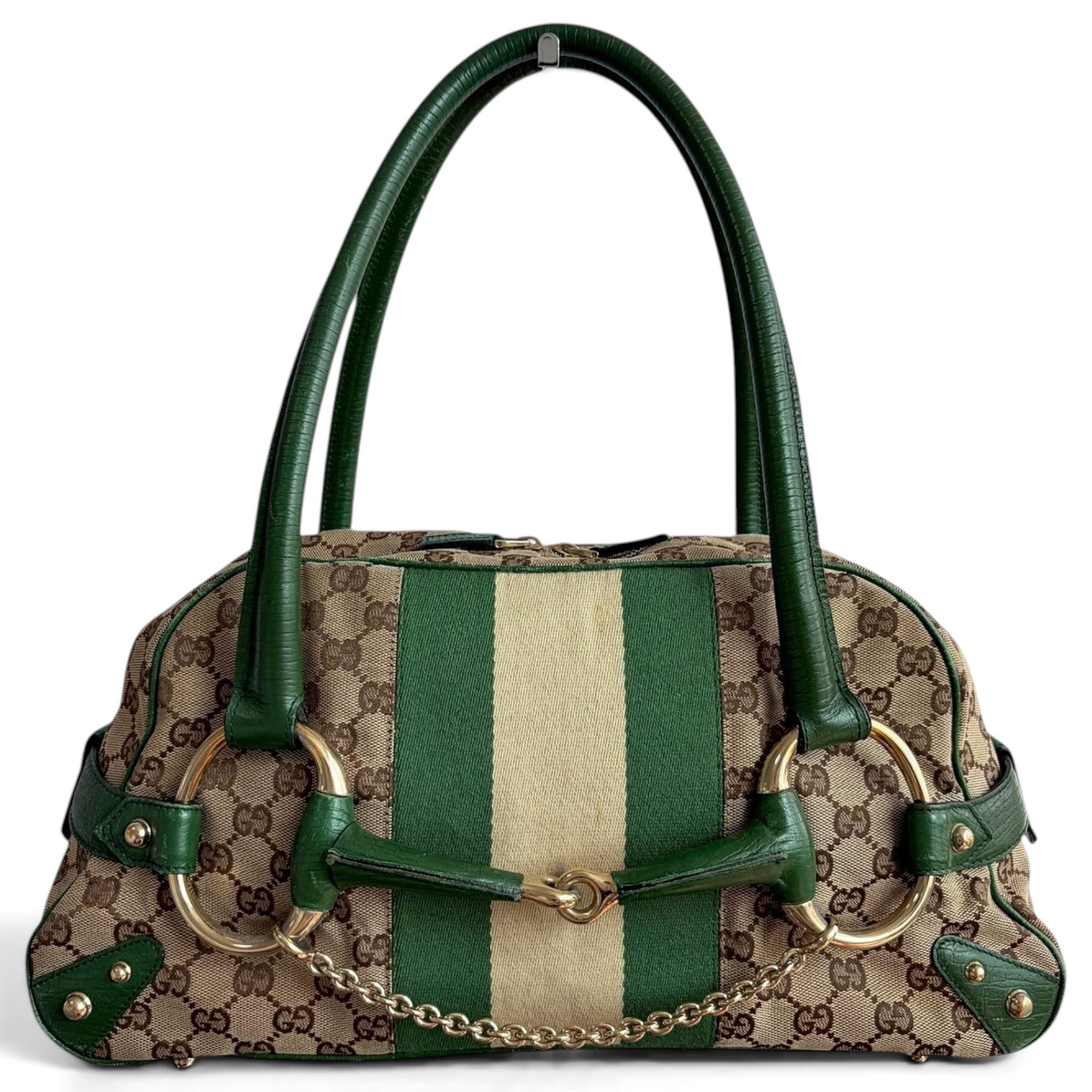 Horsebit Chain cloth handbag