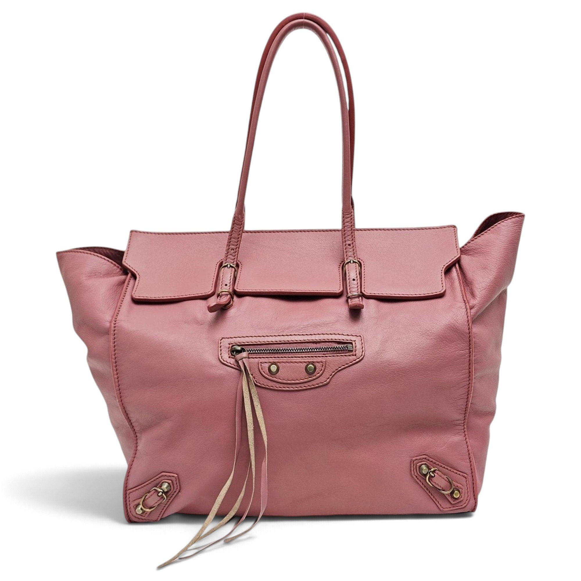 Papier leather handbag