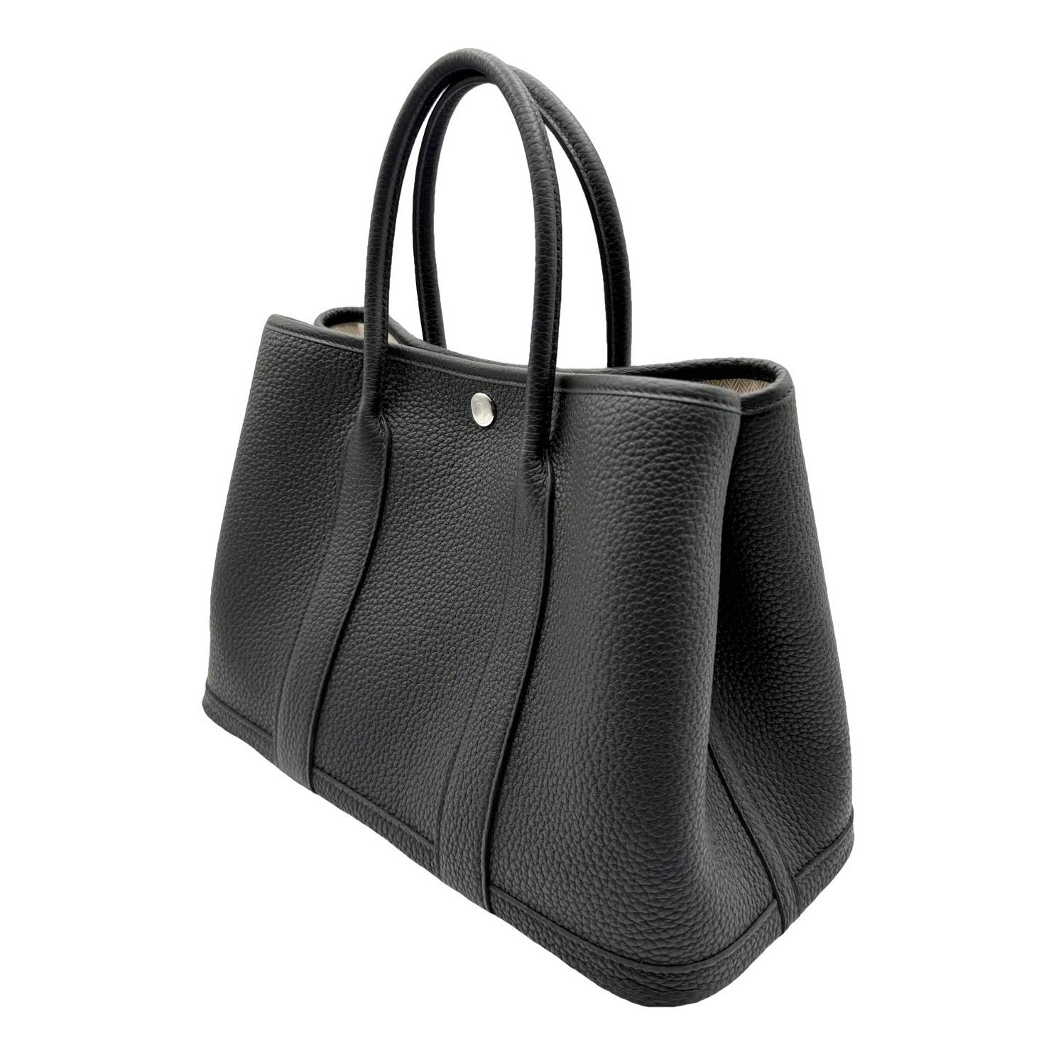 Hermes Garden Party Handbag Black Negonda Leather 2026