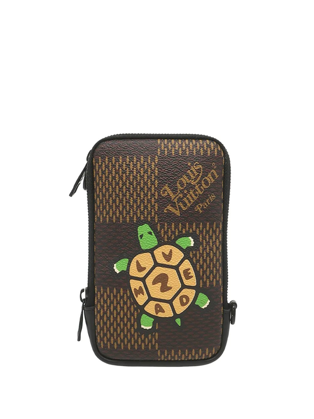2020-2026 Nigo Giant Damier Ebene Tortoise Double Phone Pouch crossbody bag