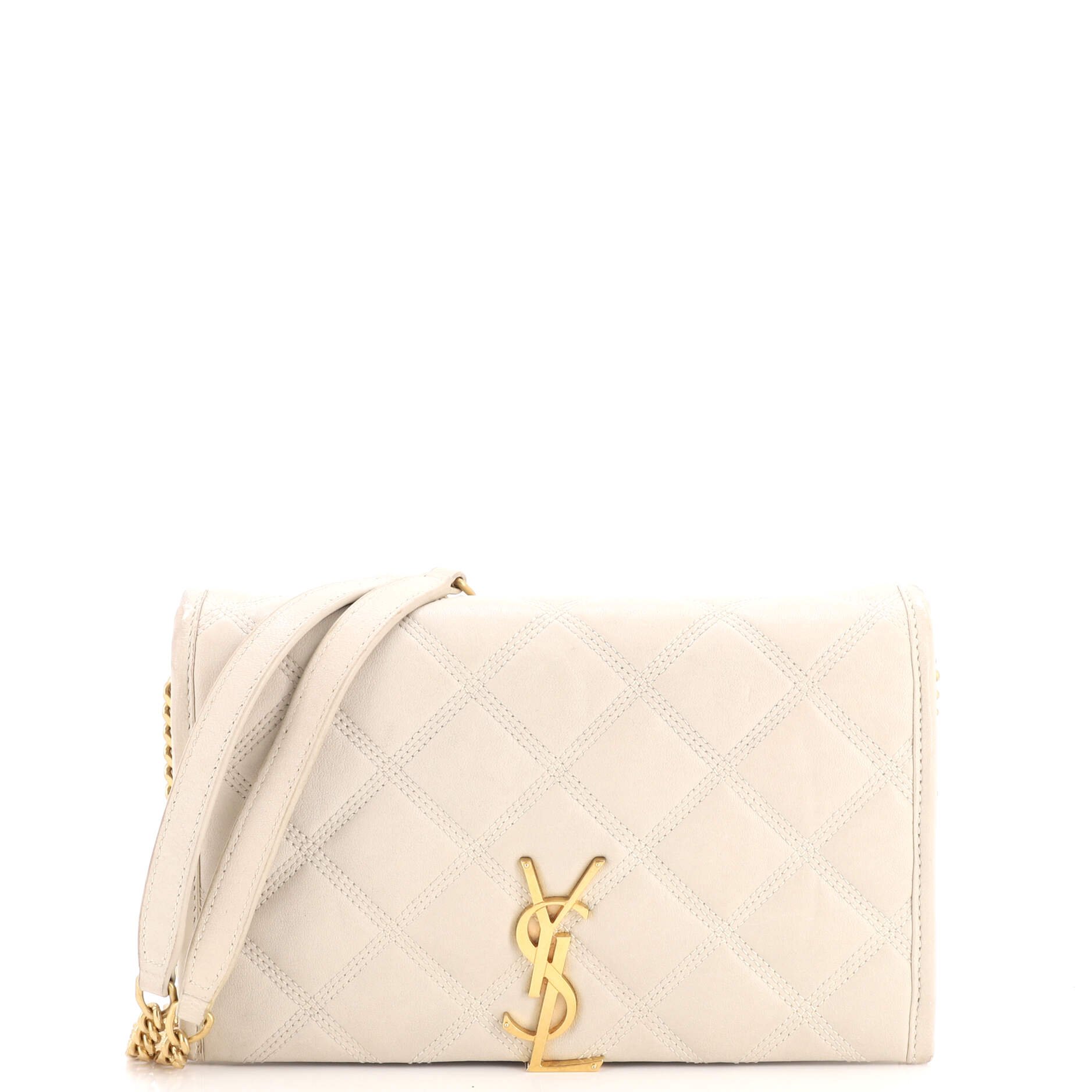 Becky Chain Wallet Quilted Leather