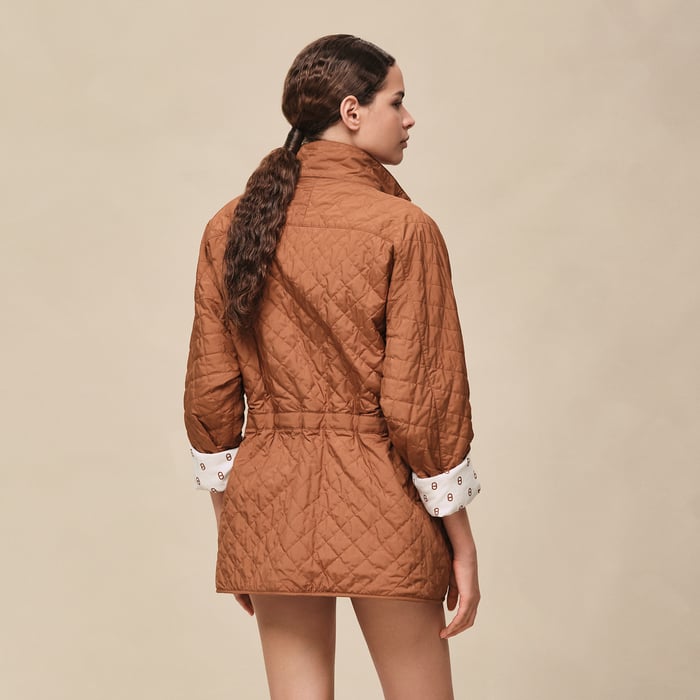 Marron Fauve "Chaine d'Ancre" Reversible Short Coat