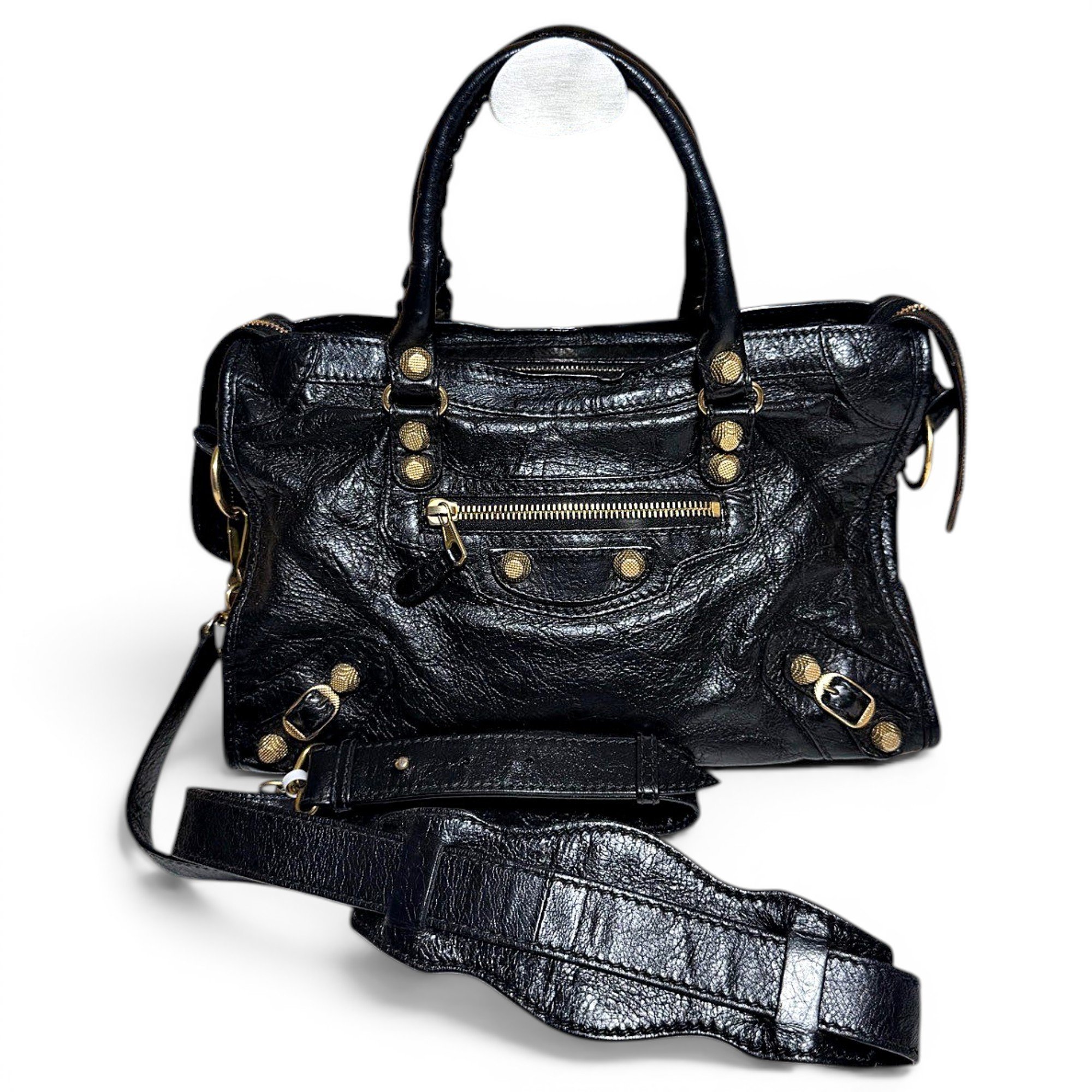 Balenciaga Classic Metalic leather handbag