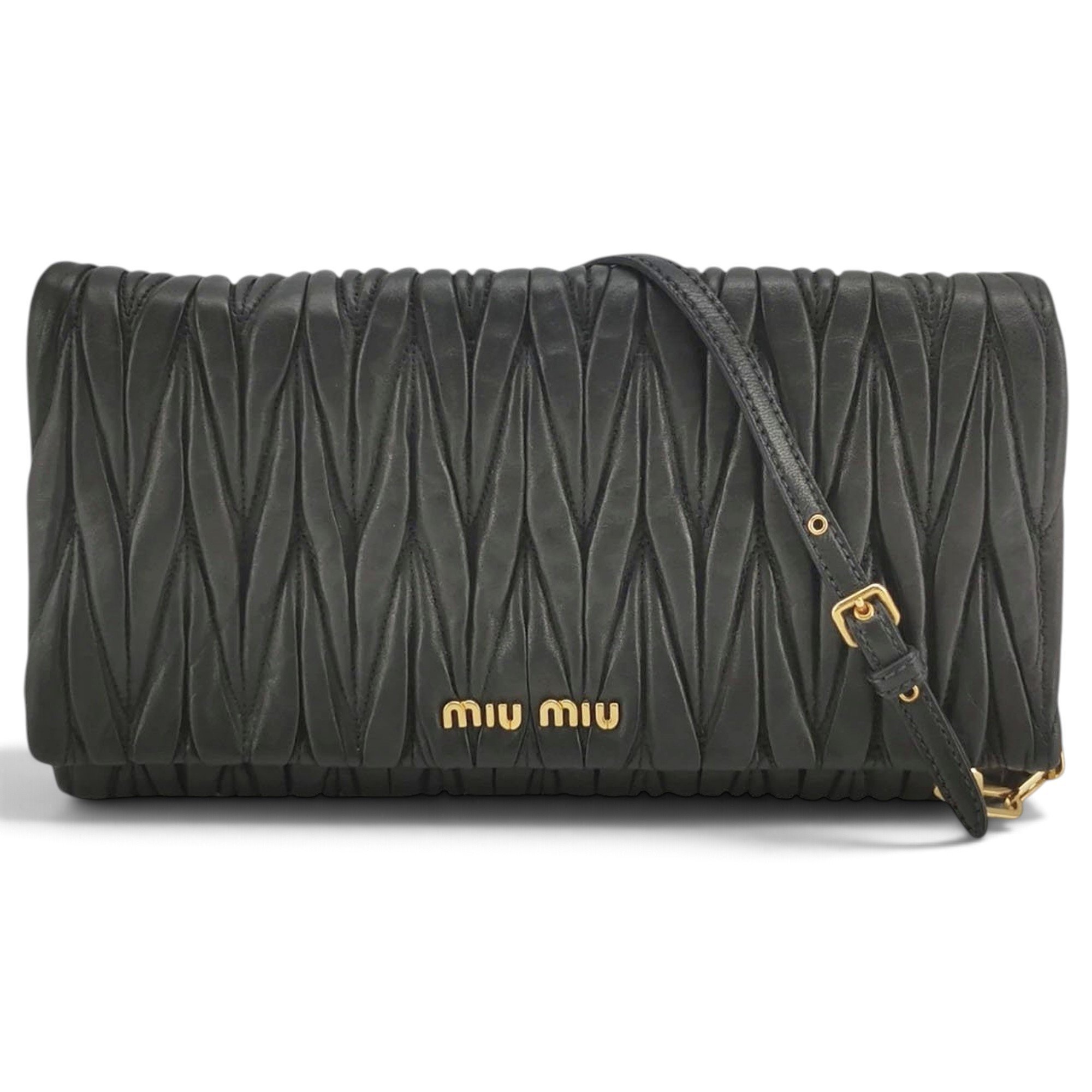 Miu Logo leather handbag