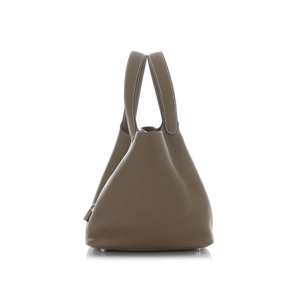 Picotin leather tote