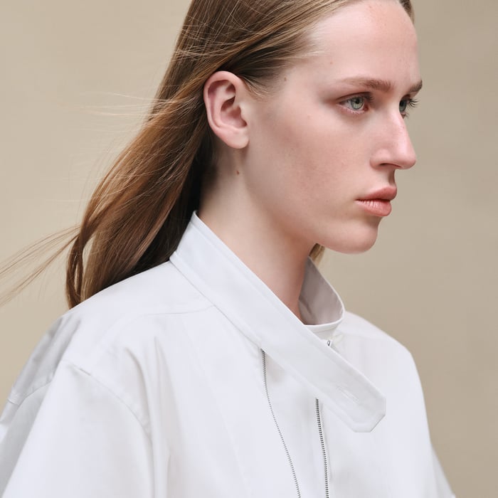 Blanc Drawstring Shirt