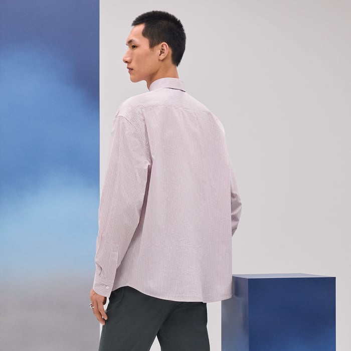 Guimauve "Doubles Rayures Serties" Boxy Fit Shirt