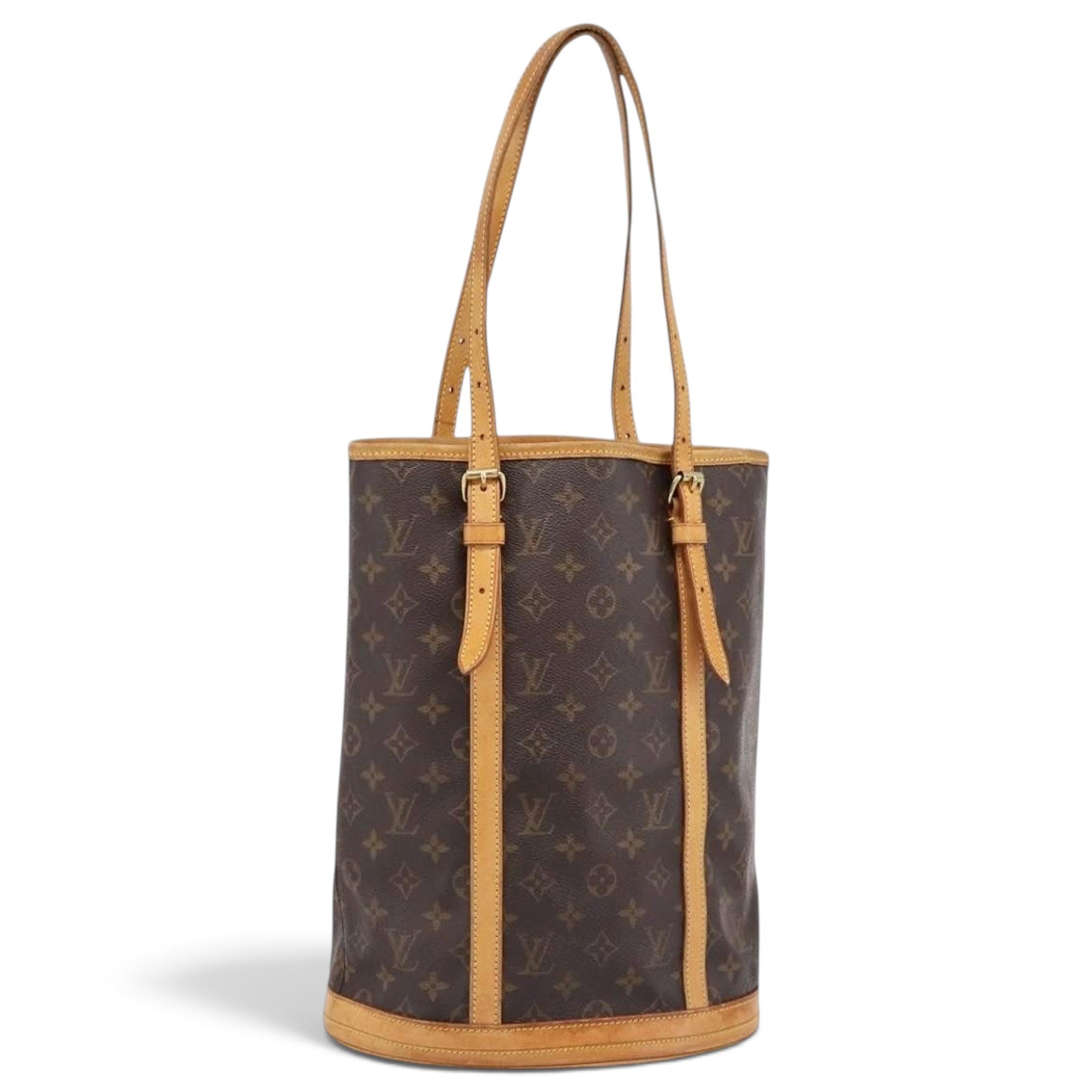 Bucket leather handbag