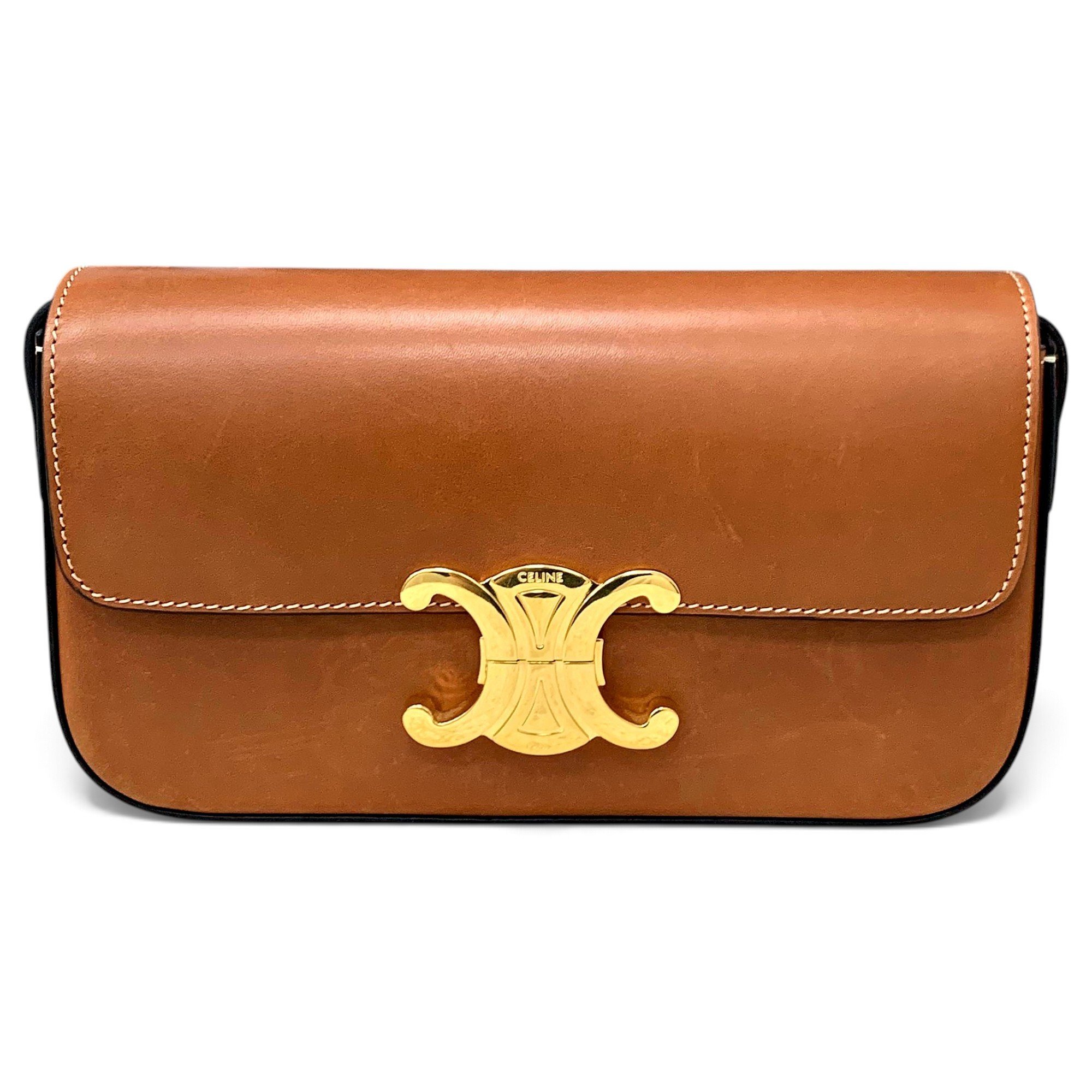 Triomphe Long leather handbag