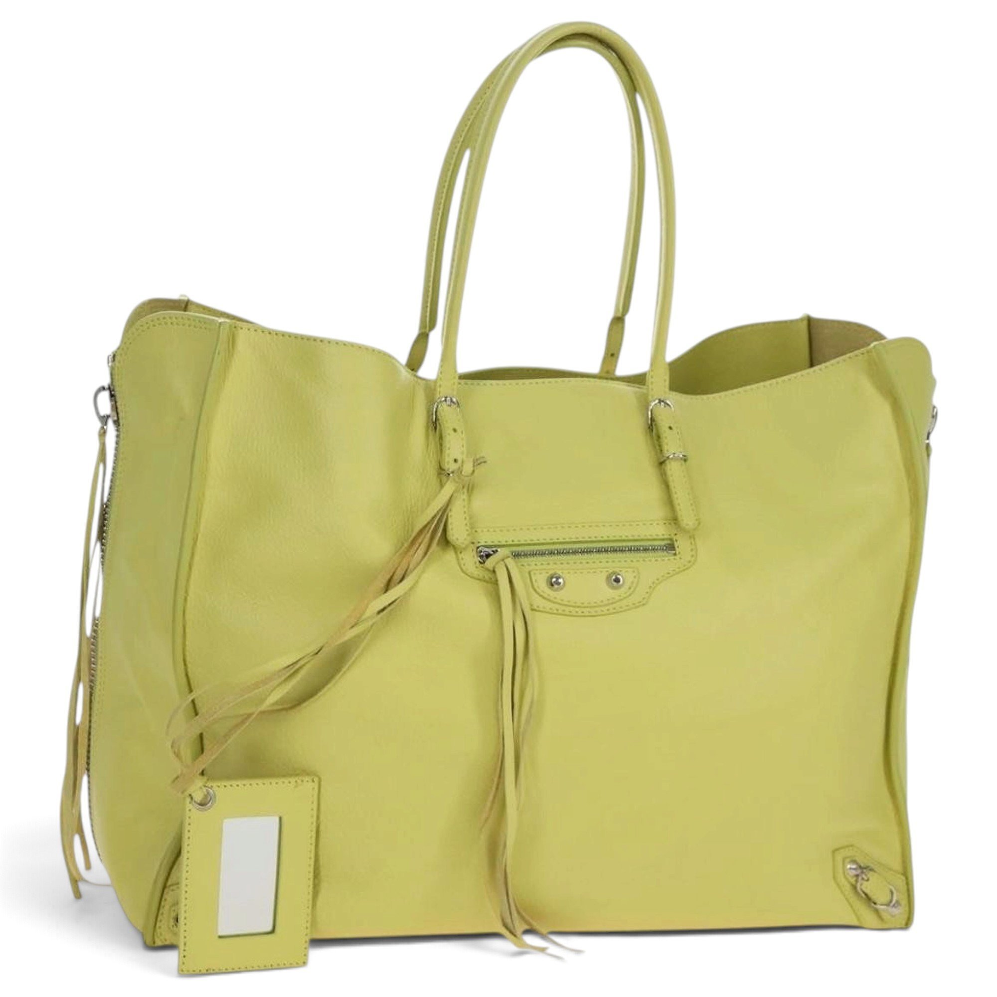 B leather tote