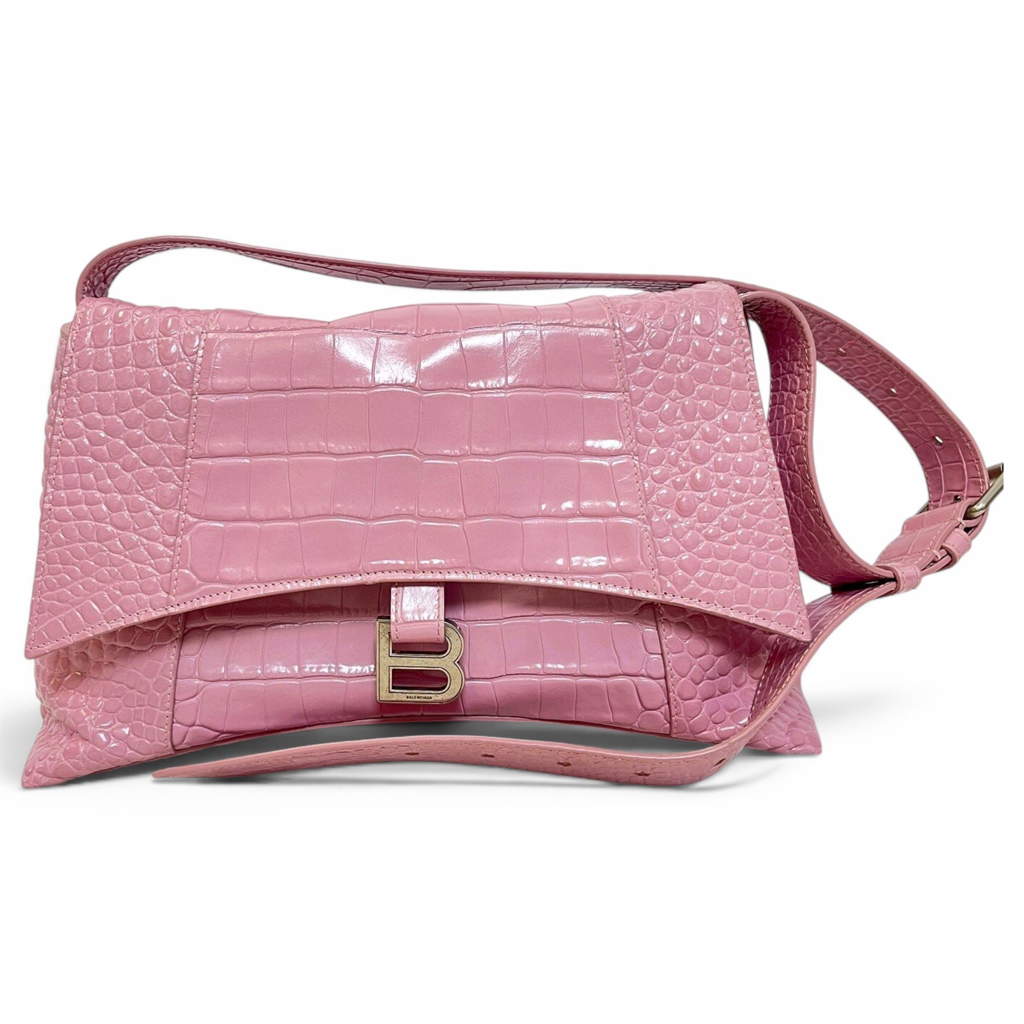Crush leather handbag