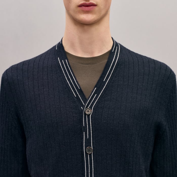 Marine "Detail Etriviere Alpaga" Cardigan