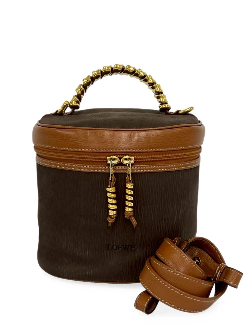 1990-2000 Leather Velazquez Twist Vanity Bag satchel
