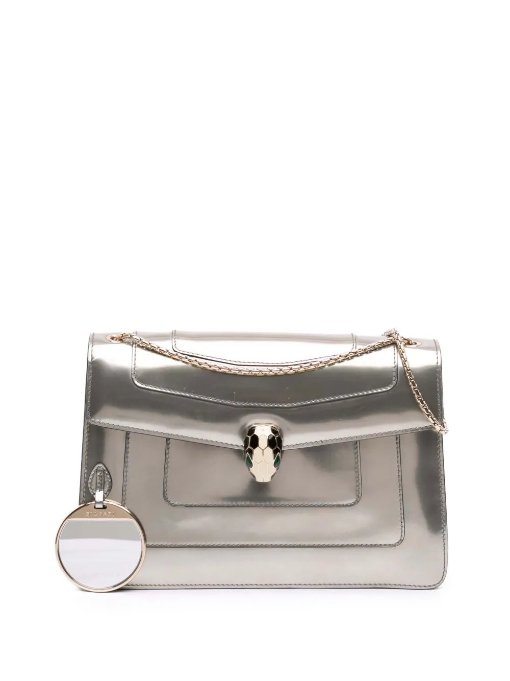 Bvlgari 2010-2020 Medium Patent Serpenti Forever shoulder bag