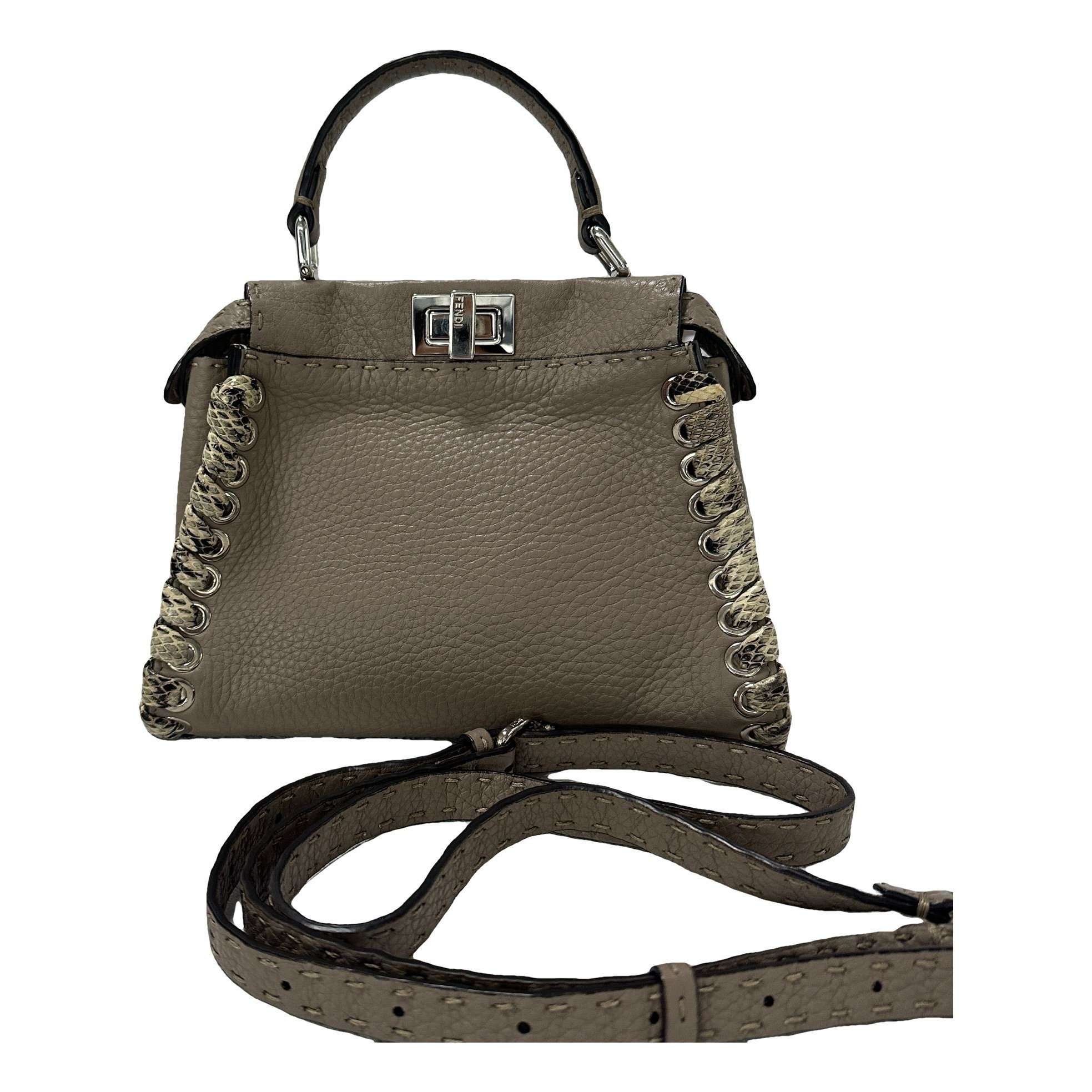 Peekaboo leather handbag