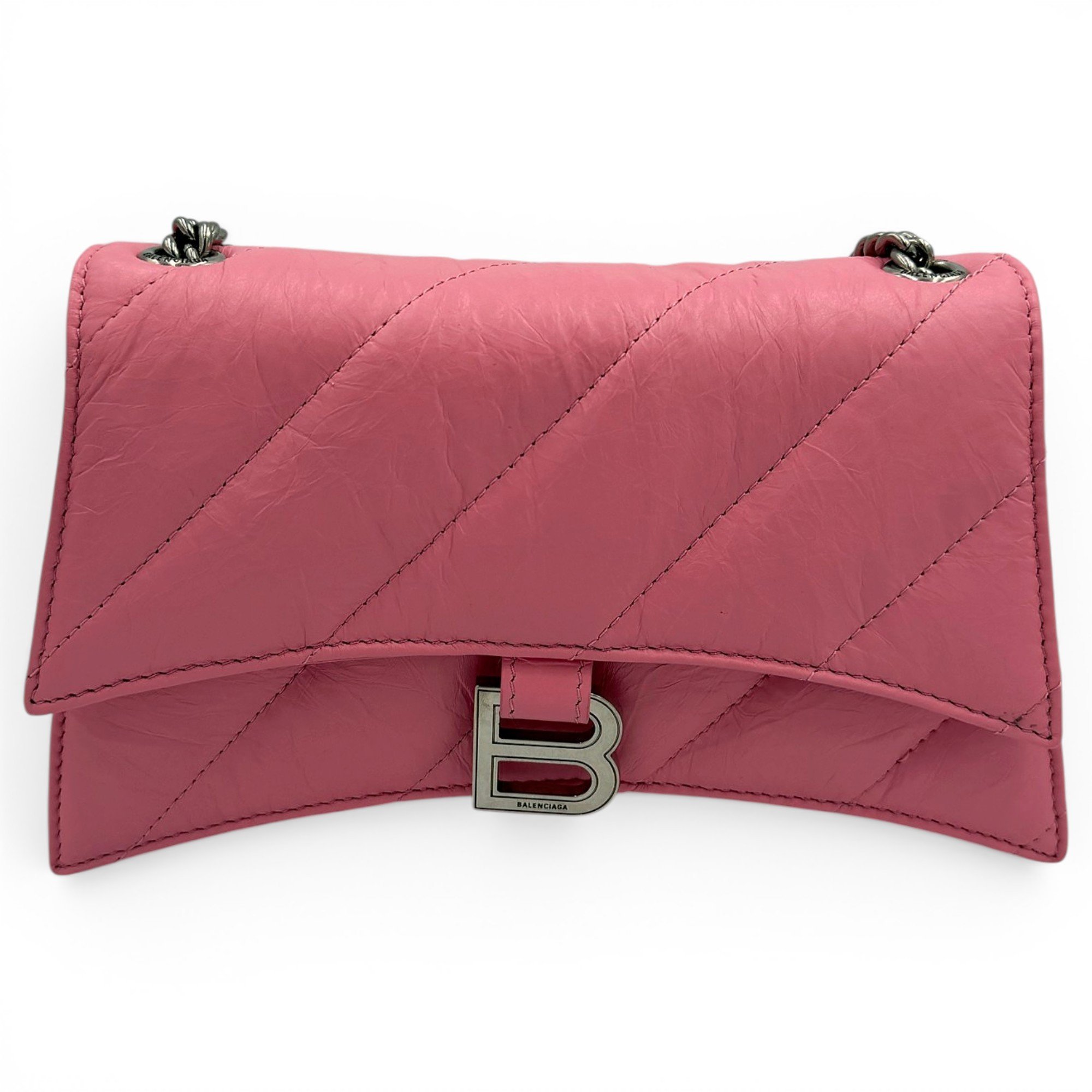Crush leather handbag