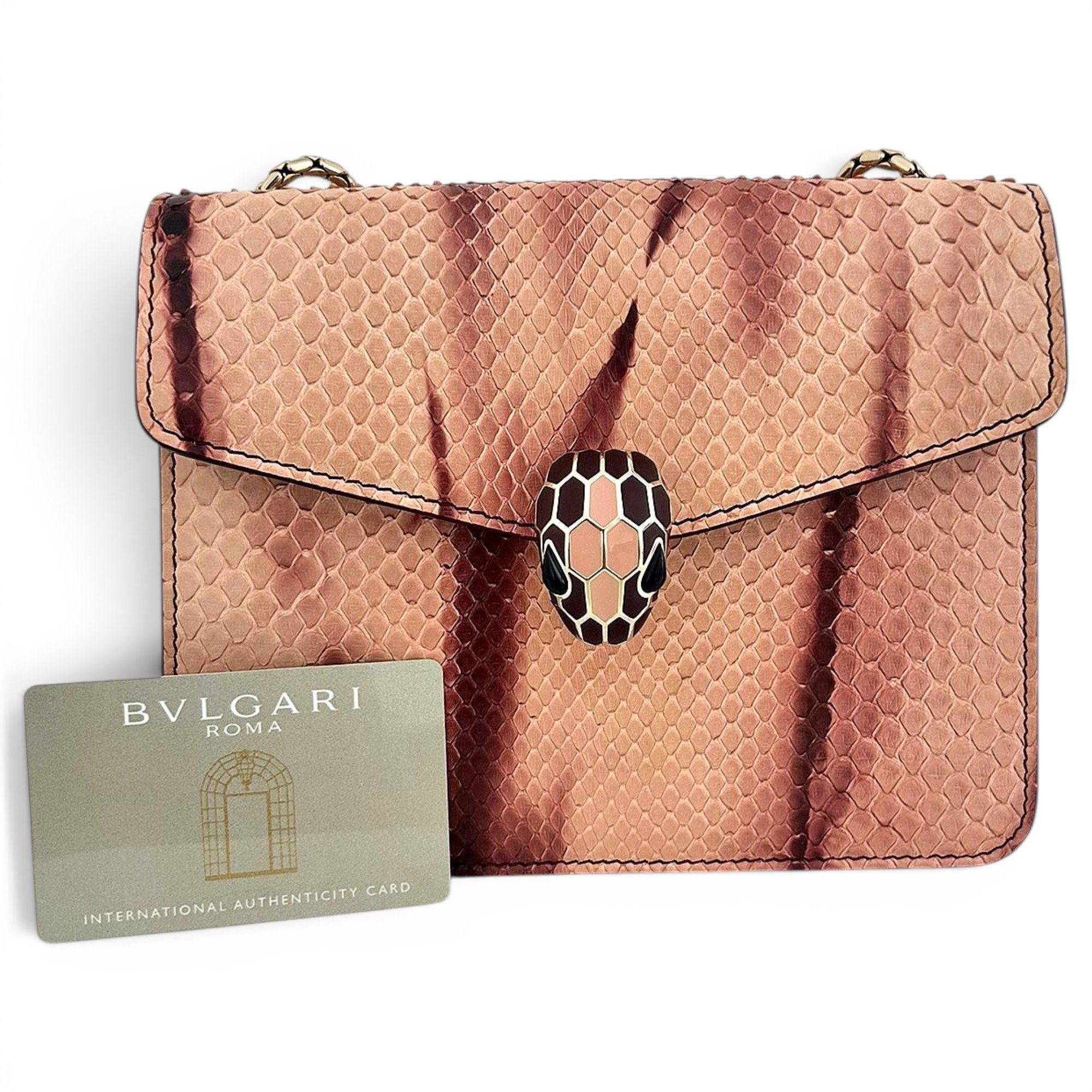 Serpenti leather handbag