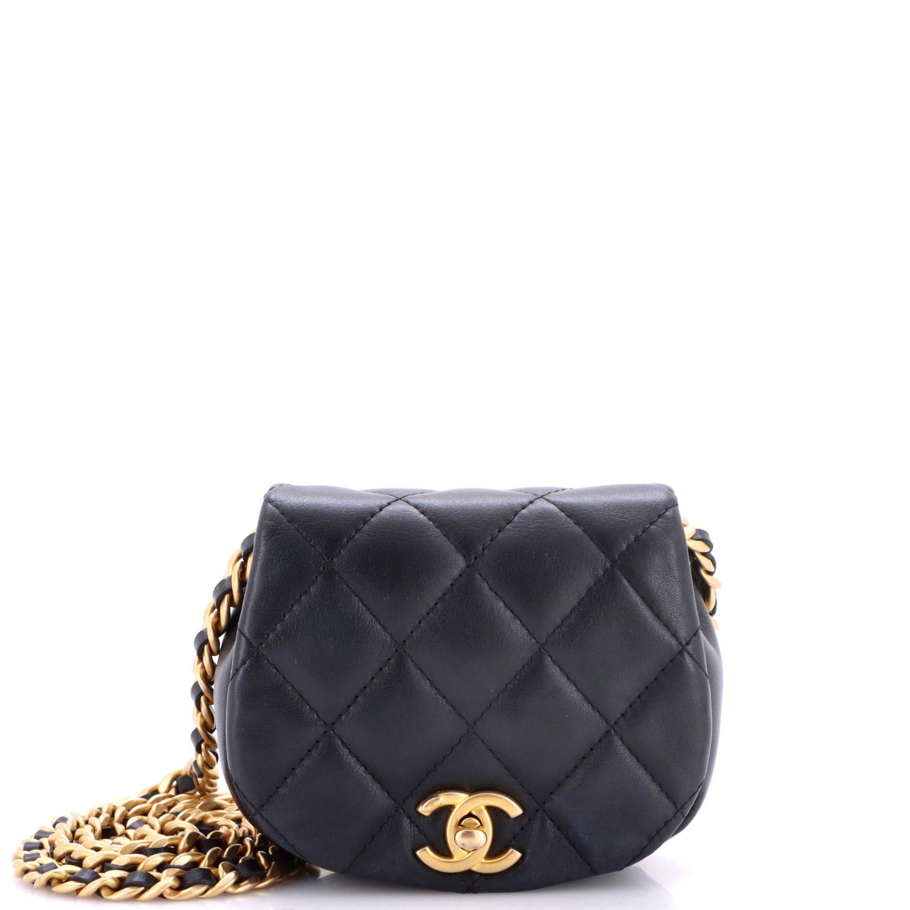 Coco Mail Clutch with Chain Quilted Calfskin Mini