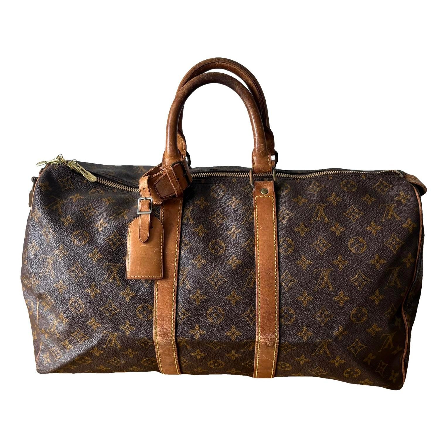 Keepall leather travel bag