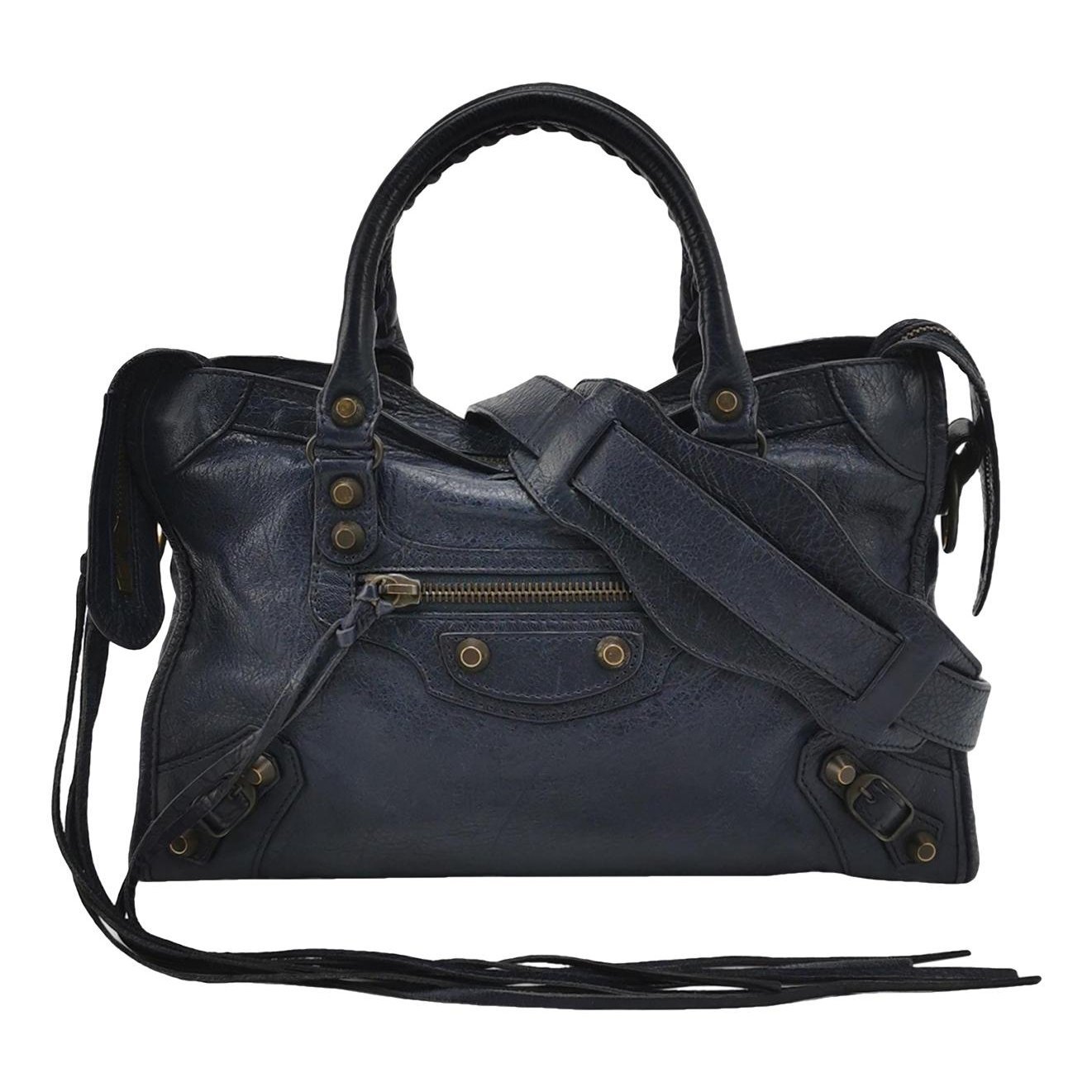 City leather handbag