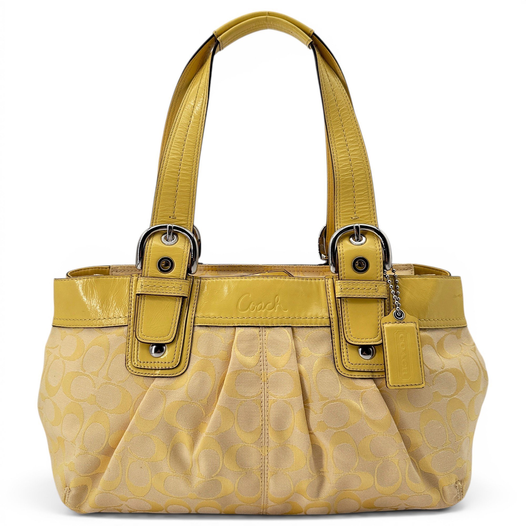 Signature Sufflette patent leather handbag