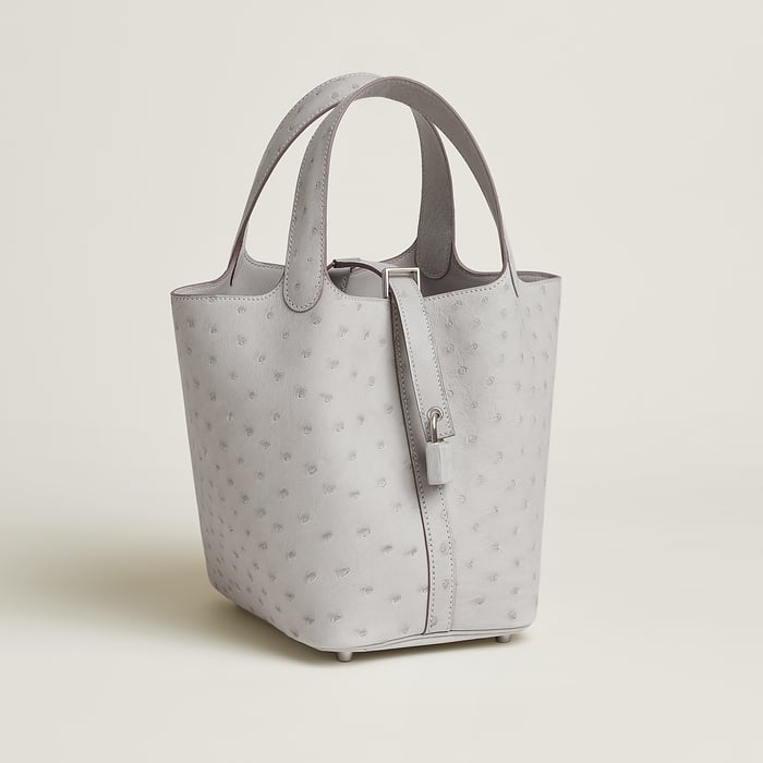 Gris Perle Picotin Lock 18 Bag