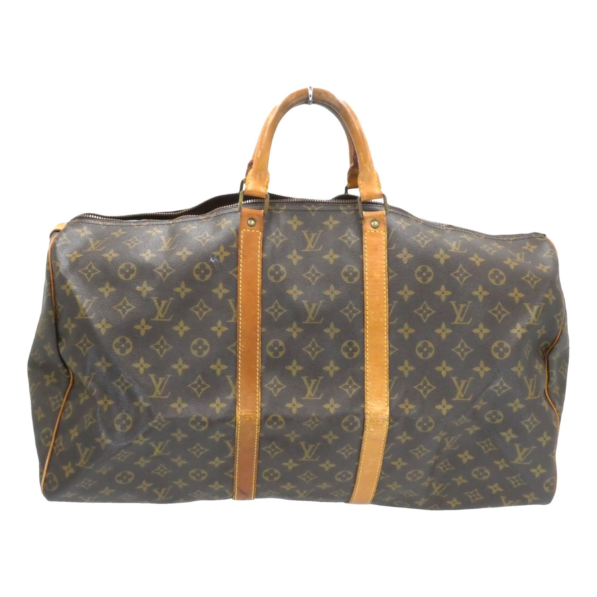 Keepall leather travel bag
