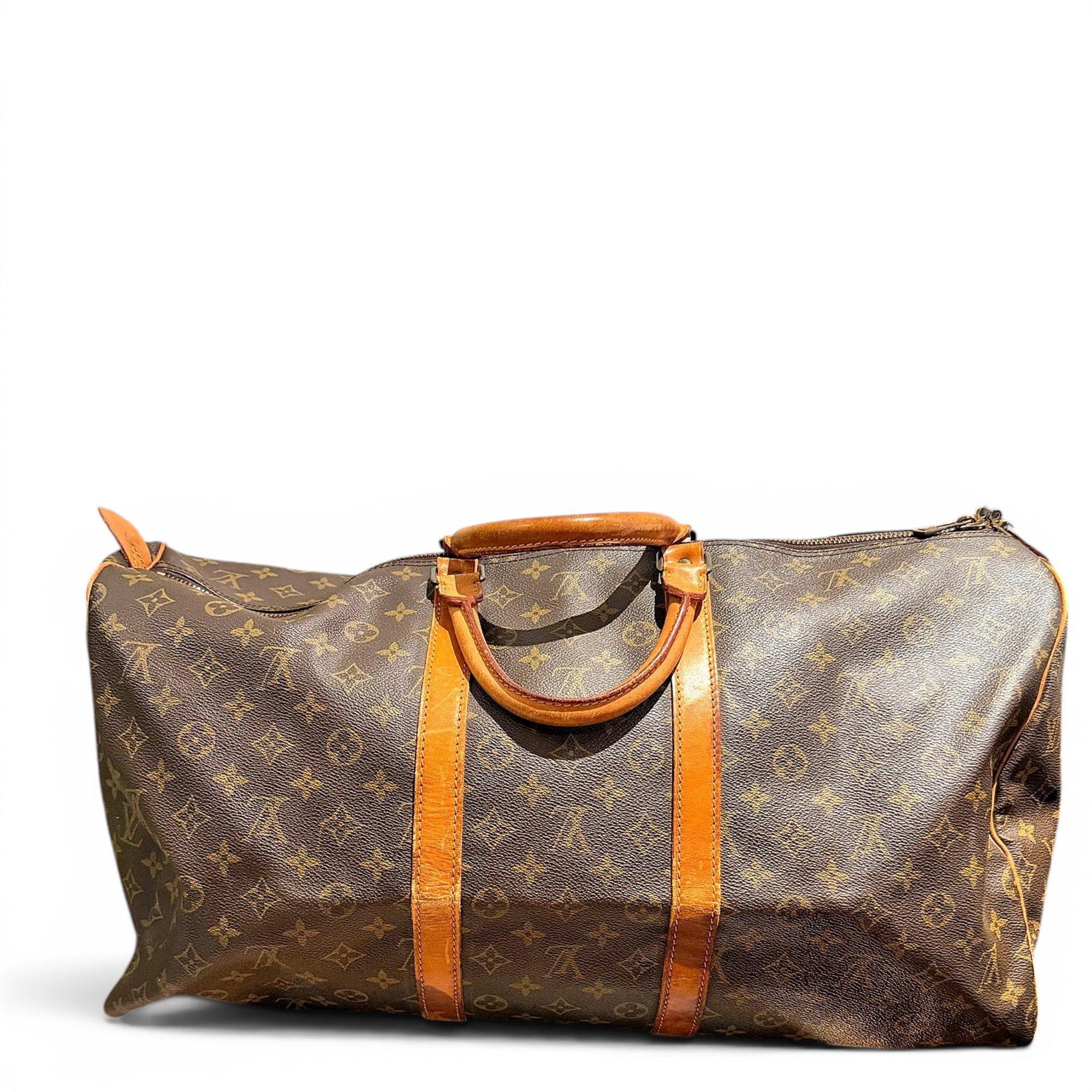 Keepall leather travel bag