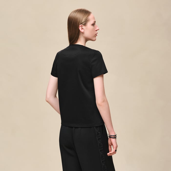 Noir Printed Straight T-shirt