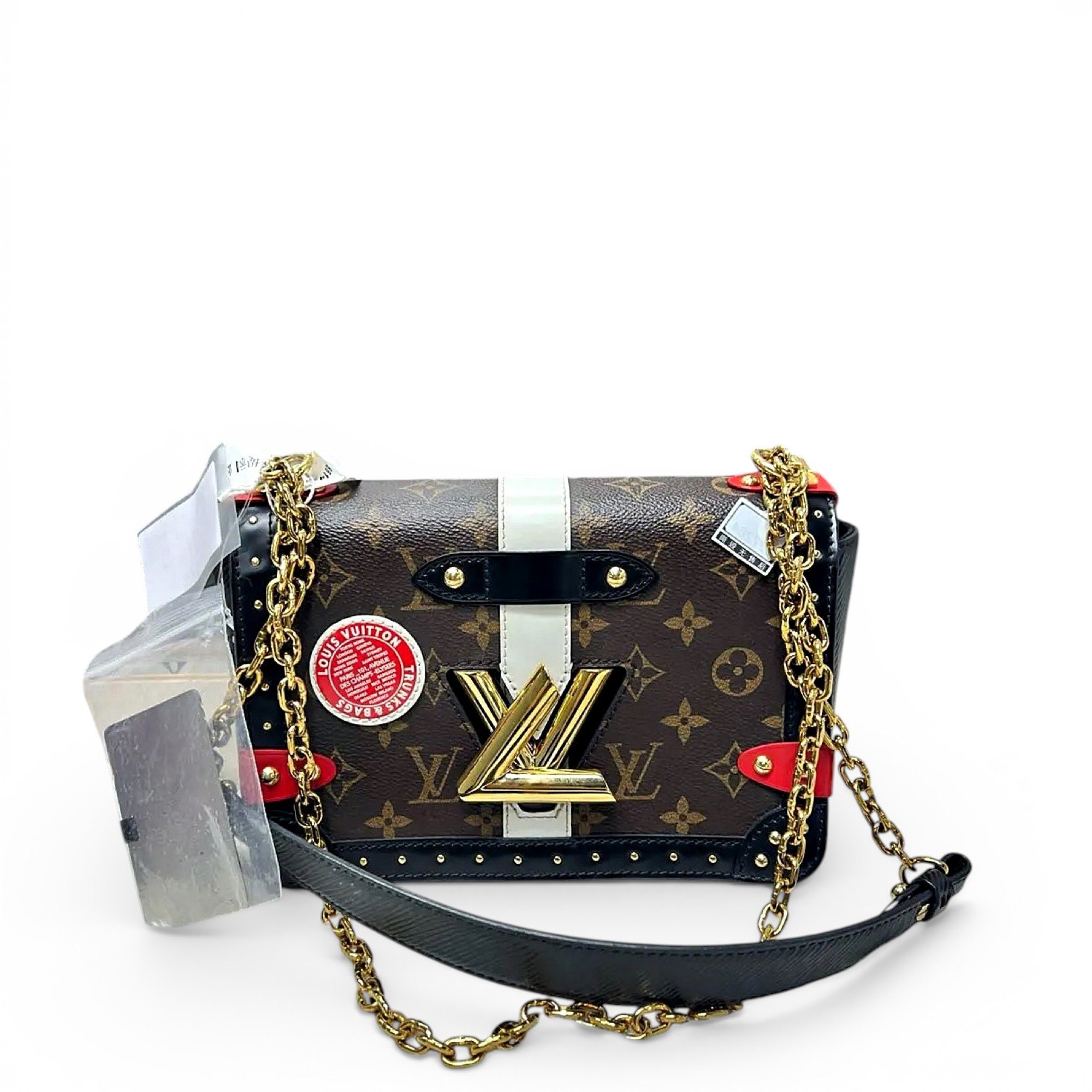 Twist vinyl handbag