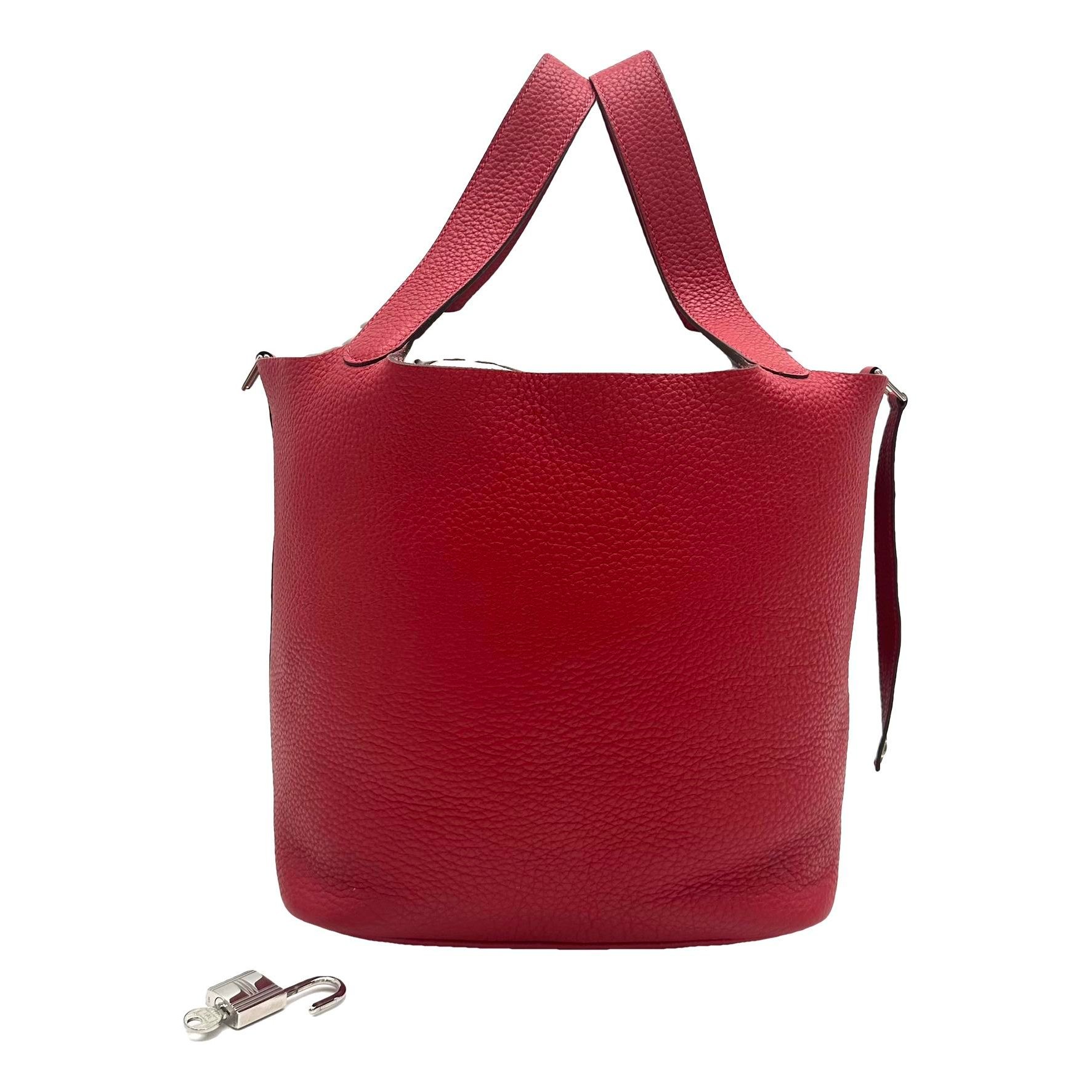 Picotin leather tote