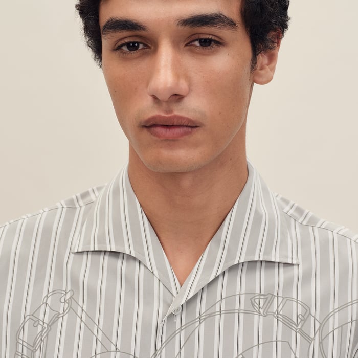 Gris "Eperon d'Or 3d Ray" Short-sleeve Straight Cut Shirt