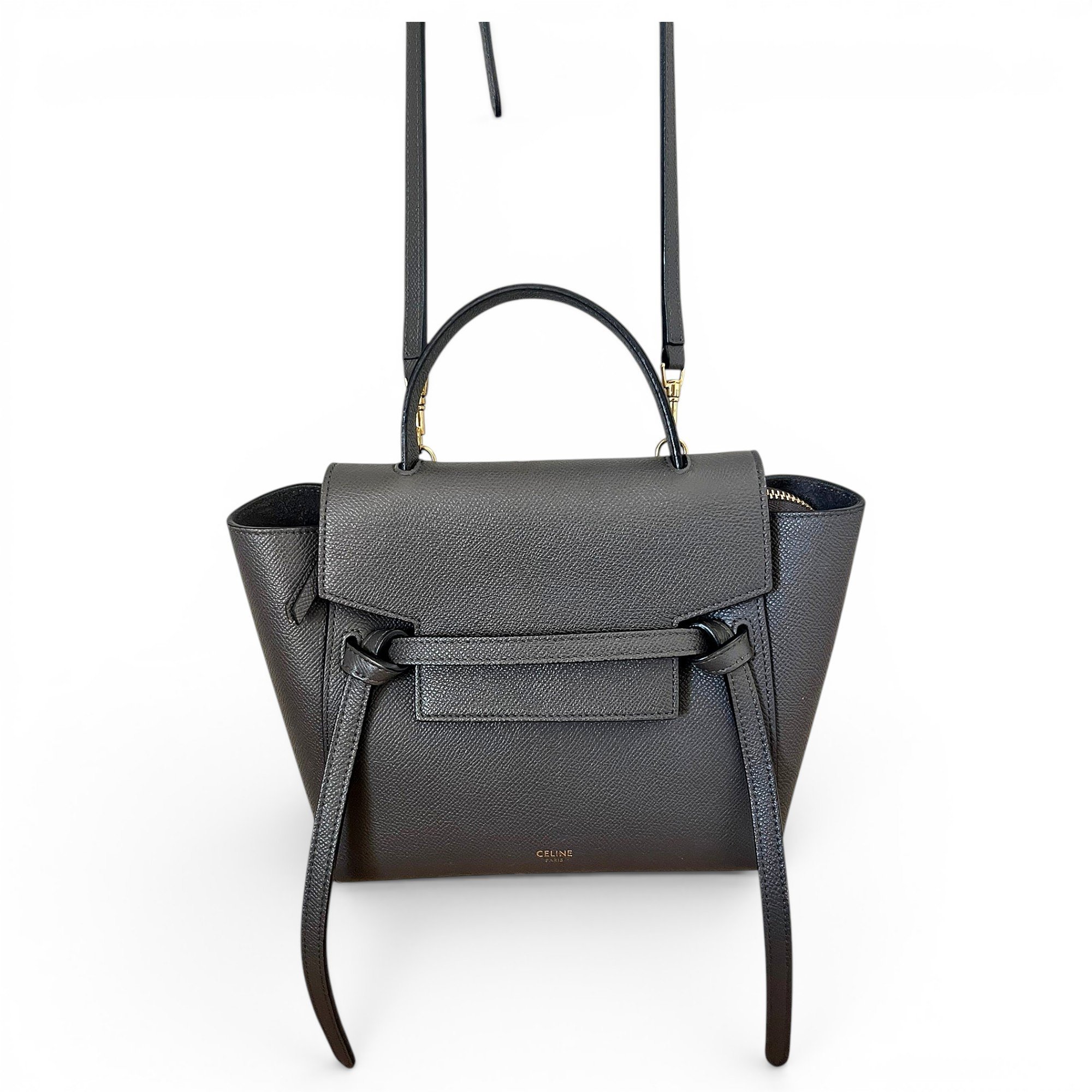 Belt leather handbag