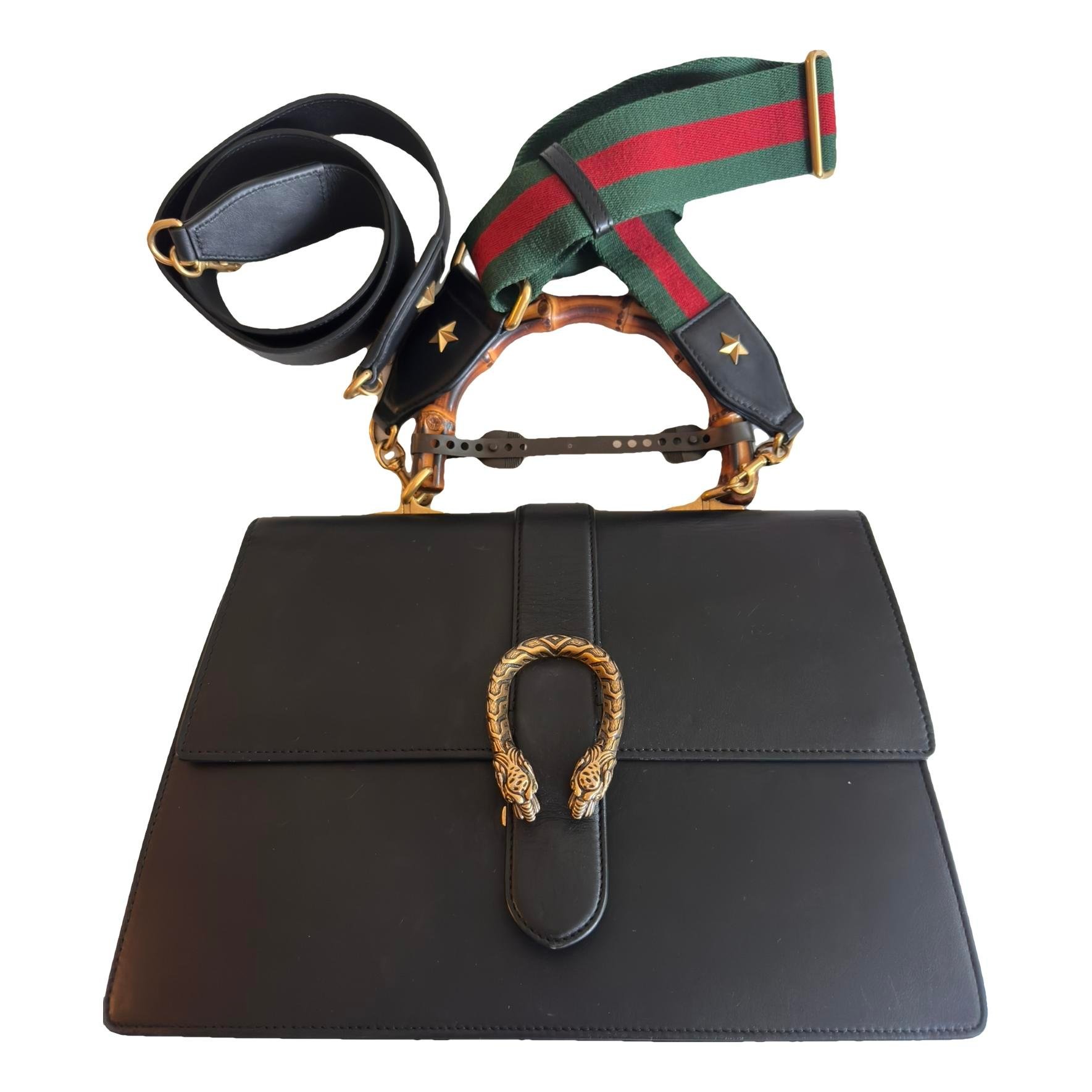 Bamboo leather handbag