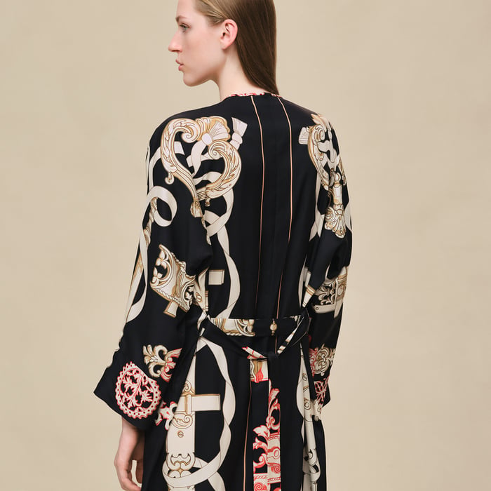 Noir "Ferronnerie Remix" Caftan