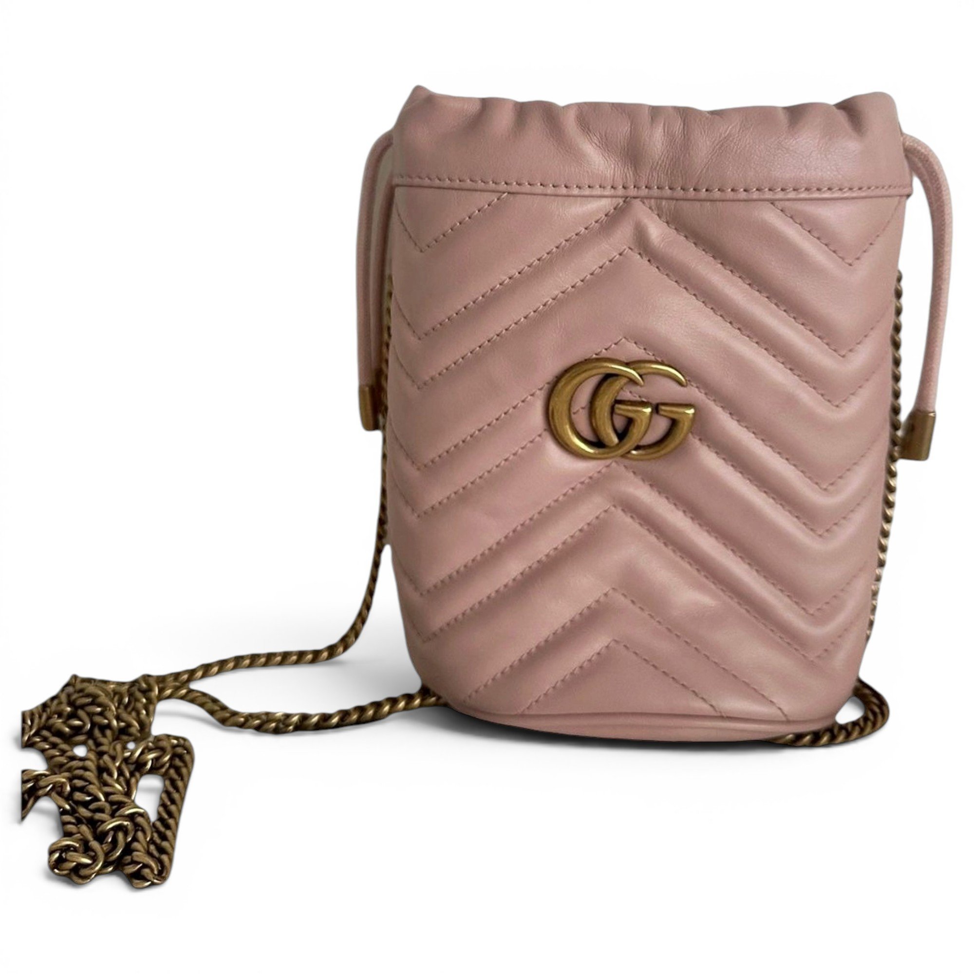 GG Marmont Chain Bucket leather crossbody bag