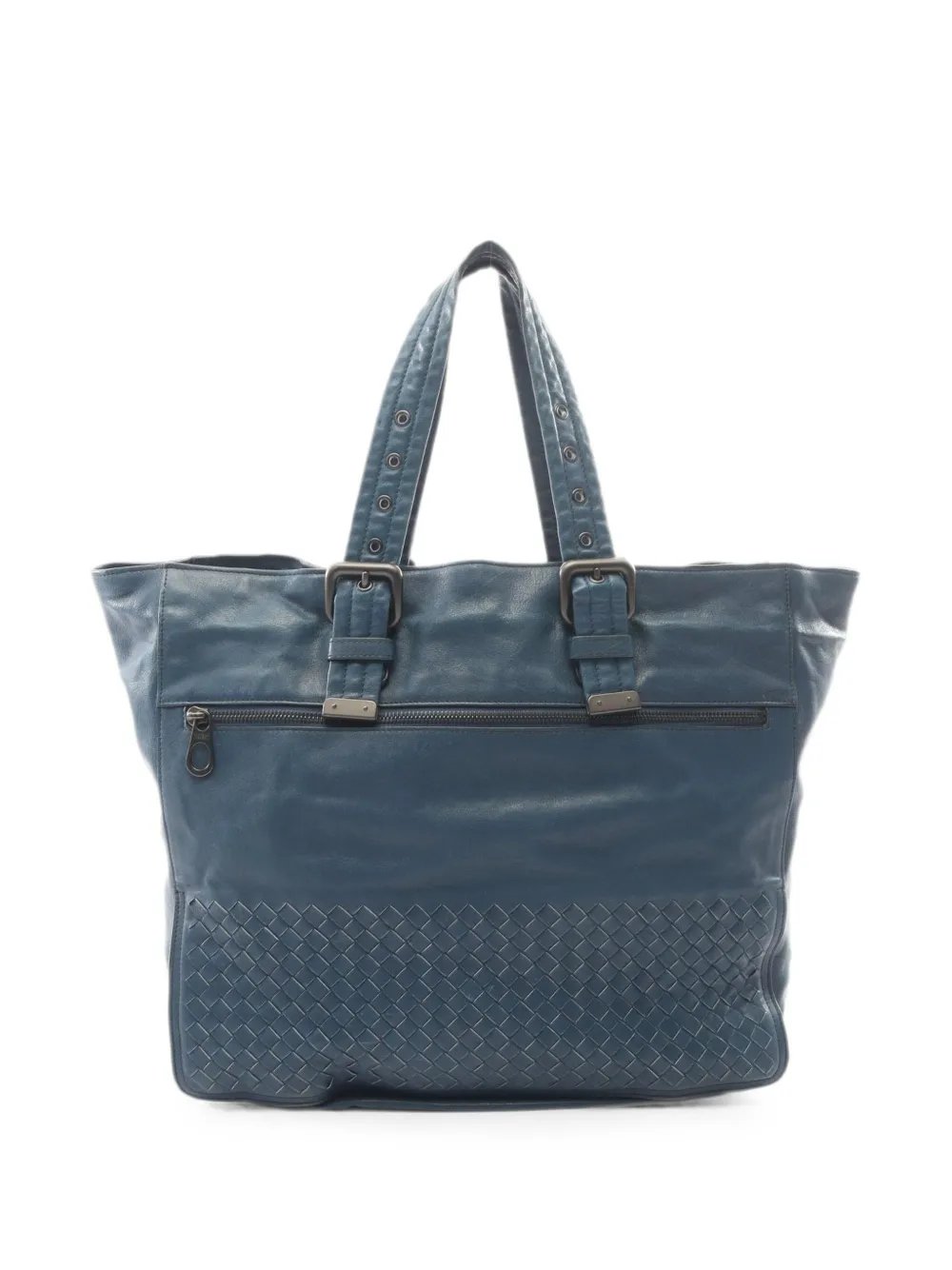 2000s Intrecciato calf leather tote bag