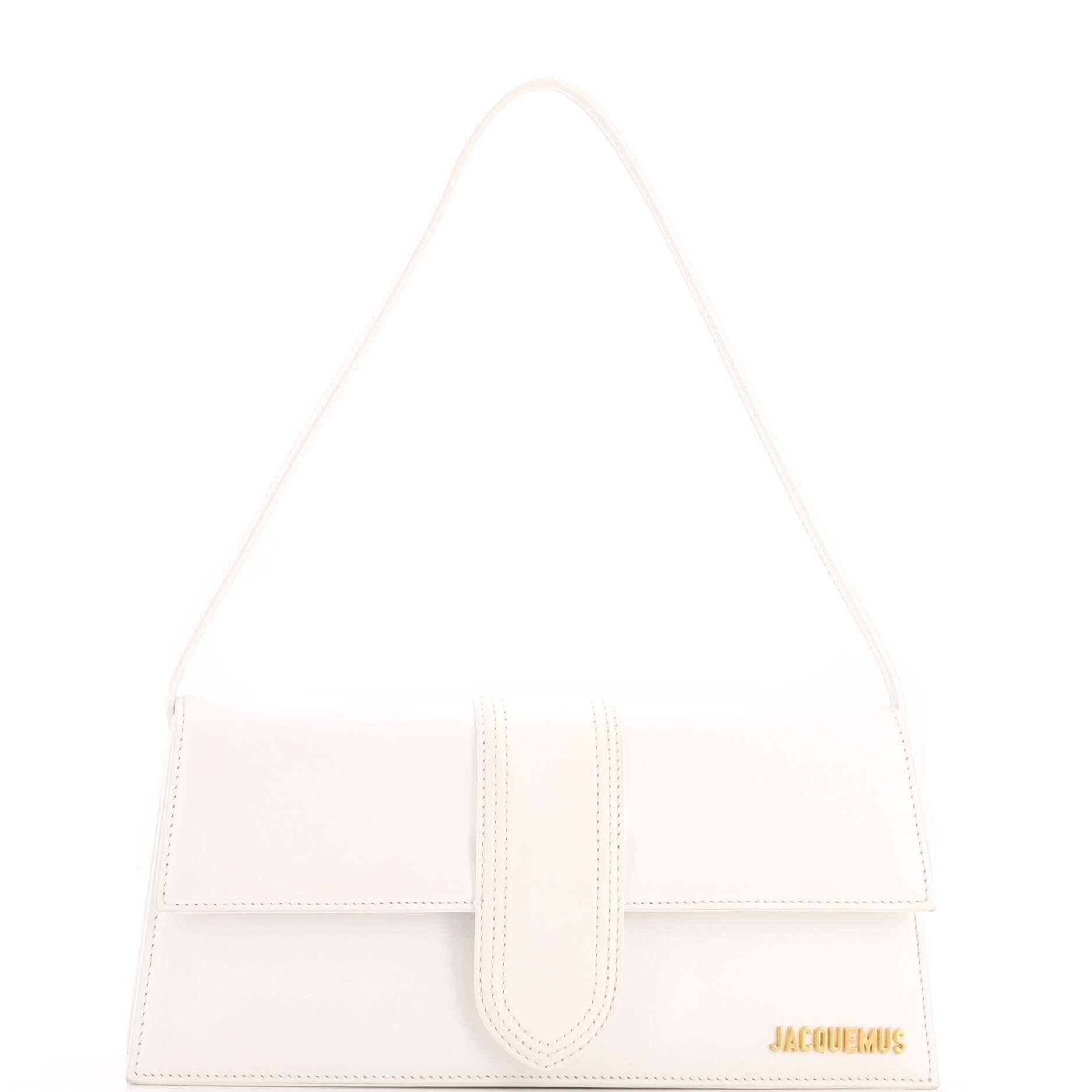 Le Bambino Top Handle Flap Bag Leather Long