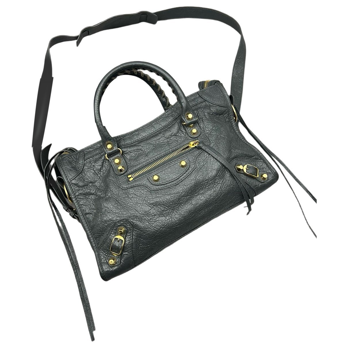 City leather handbag
