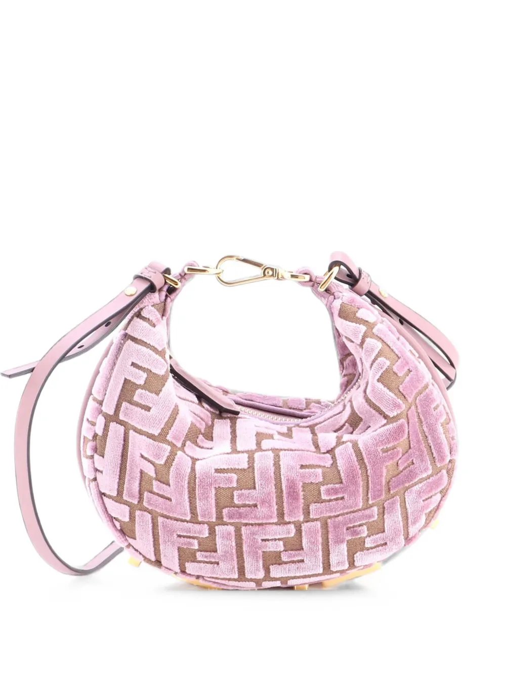 Fendigraphy Bag Zucca Jacquard Velvet Mini hobo bag