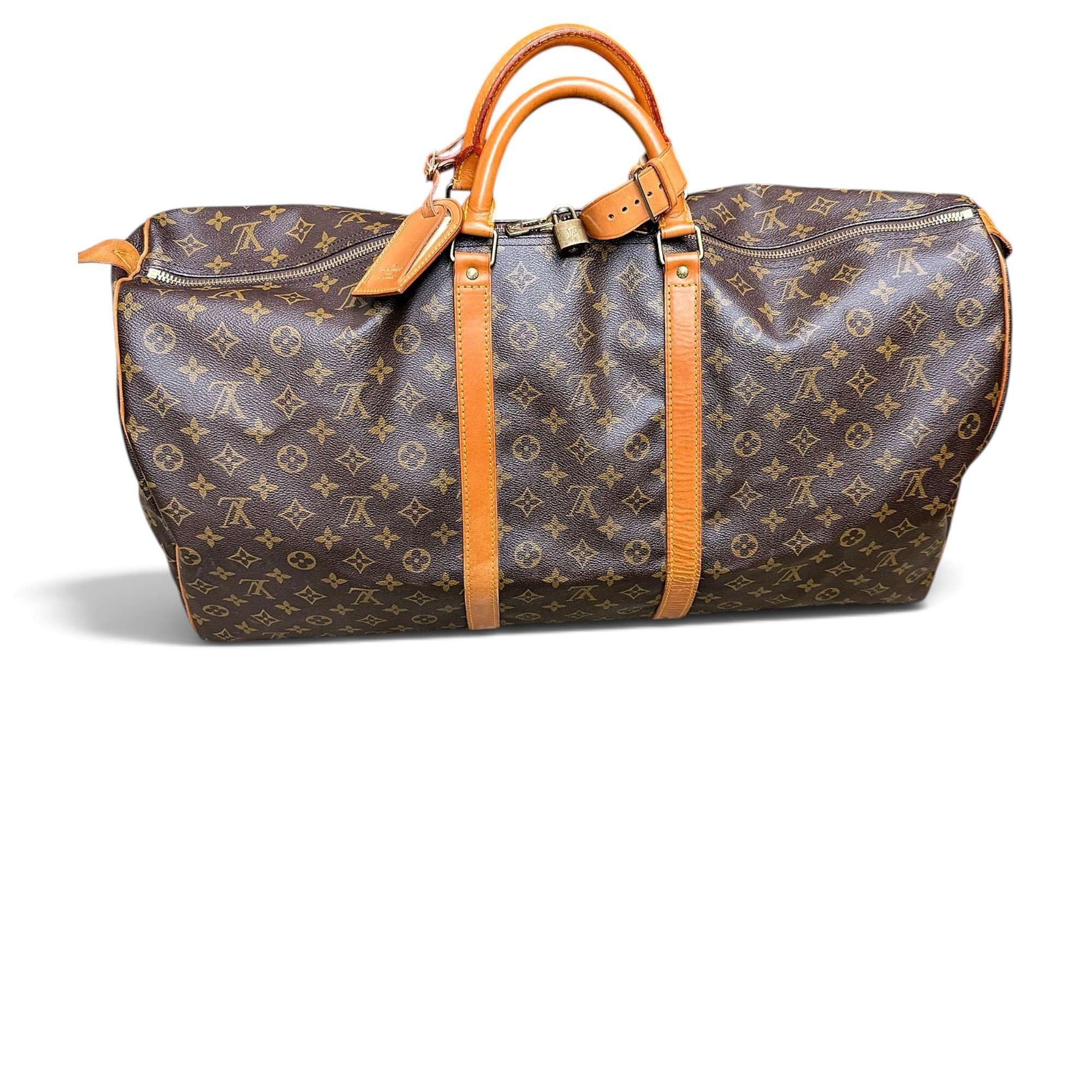 Keepall leather travel bag