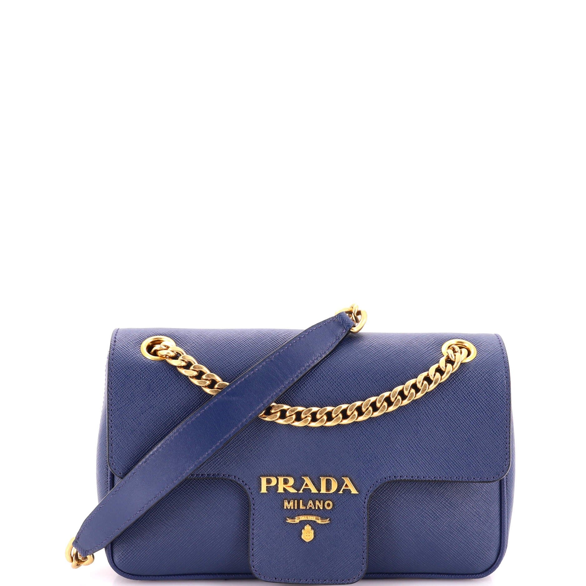 Pattina Flap Shoulder Bag Saffiano Leather Small