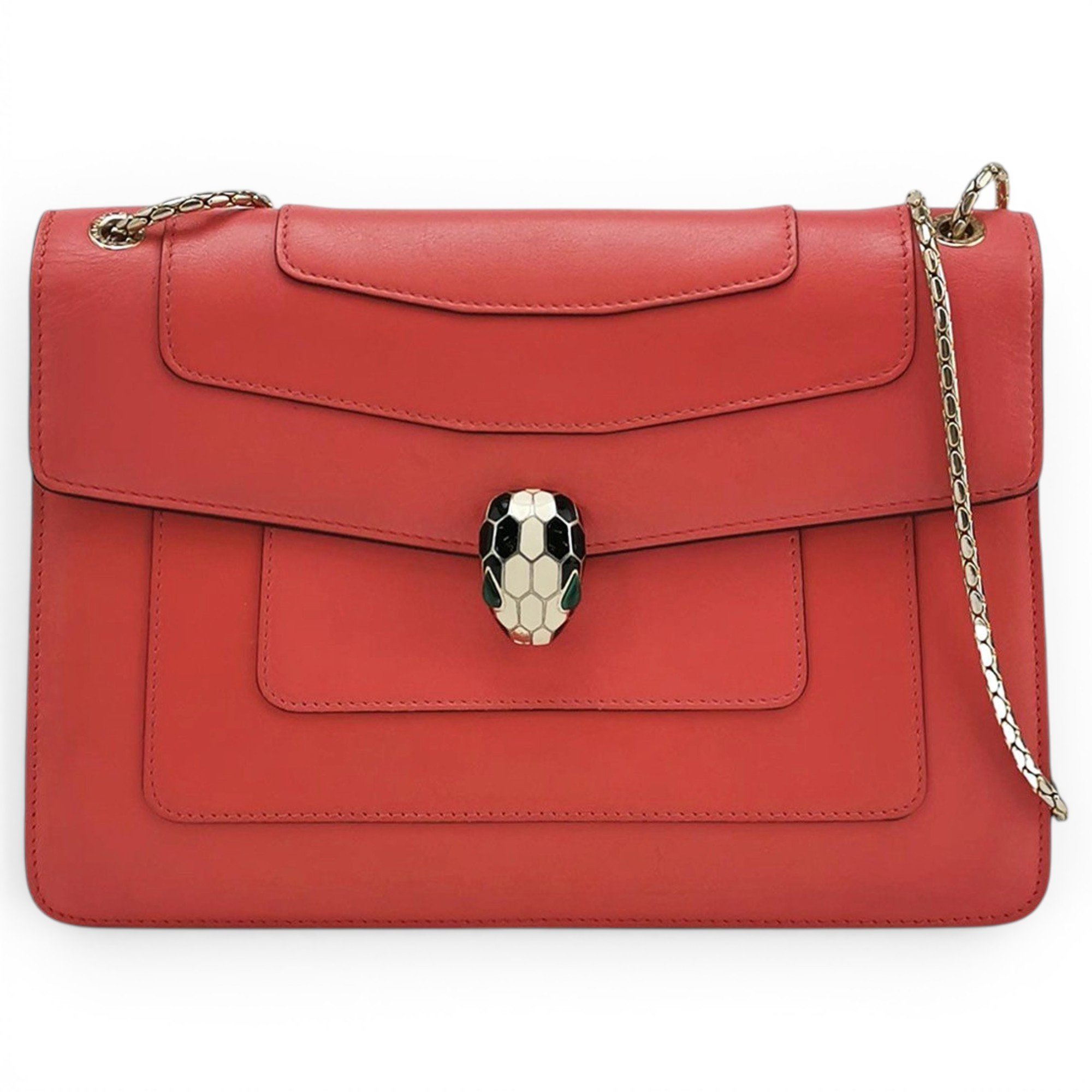 Serpenti leather handbag