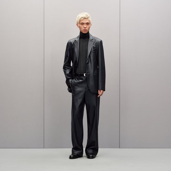 Marine "Pinstripe" Stadium Jacket, Long Model