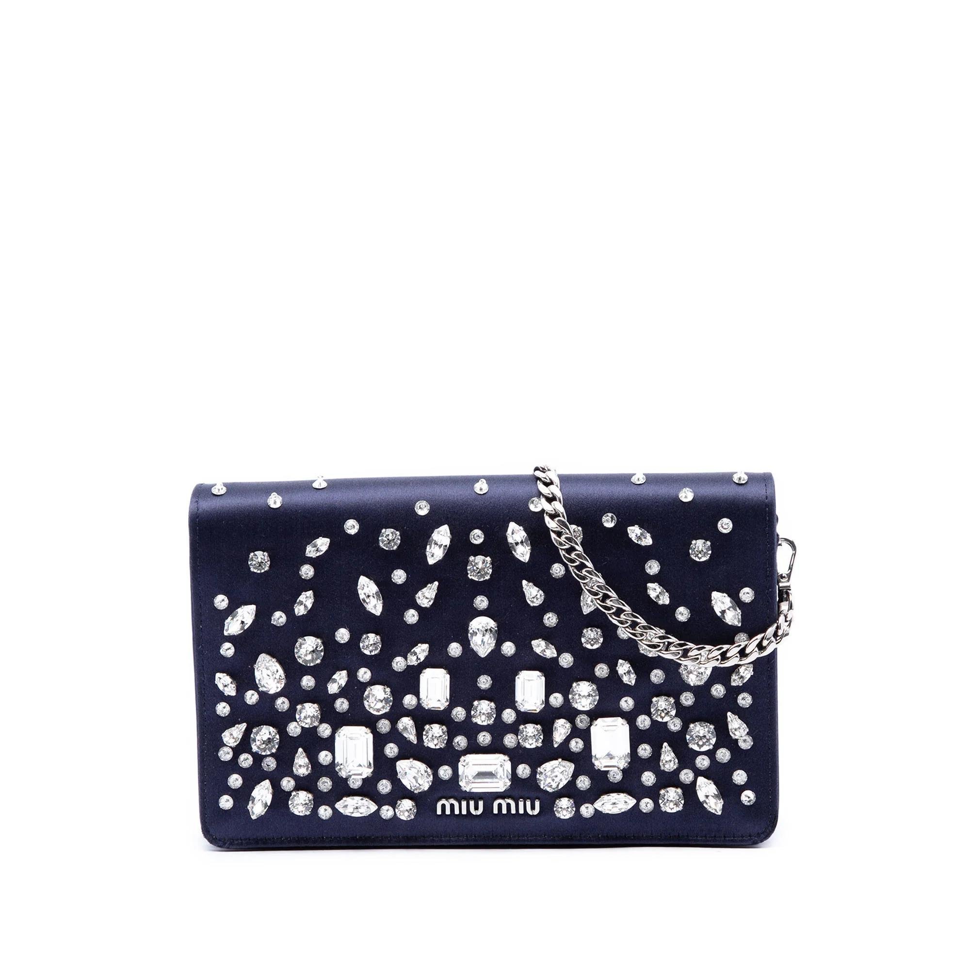 Miu Miu Miu Crystal cloth handbag