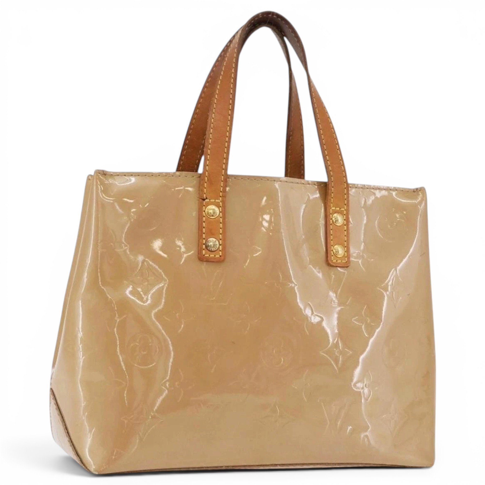 Reade patent leather handbag
