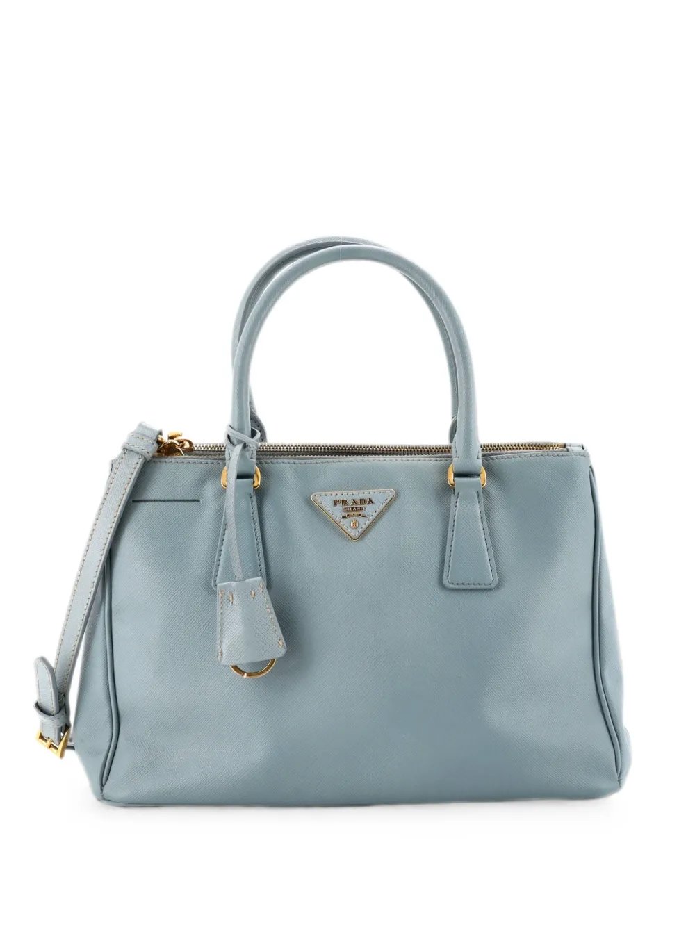 Double Zip Lux Saffiano Leather Small tote bag